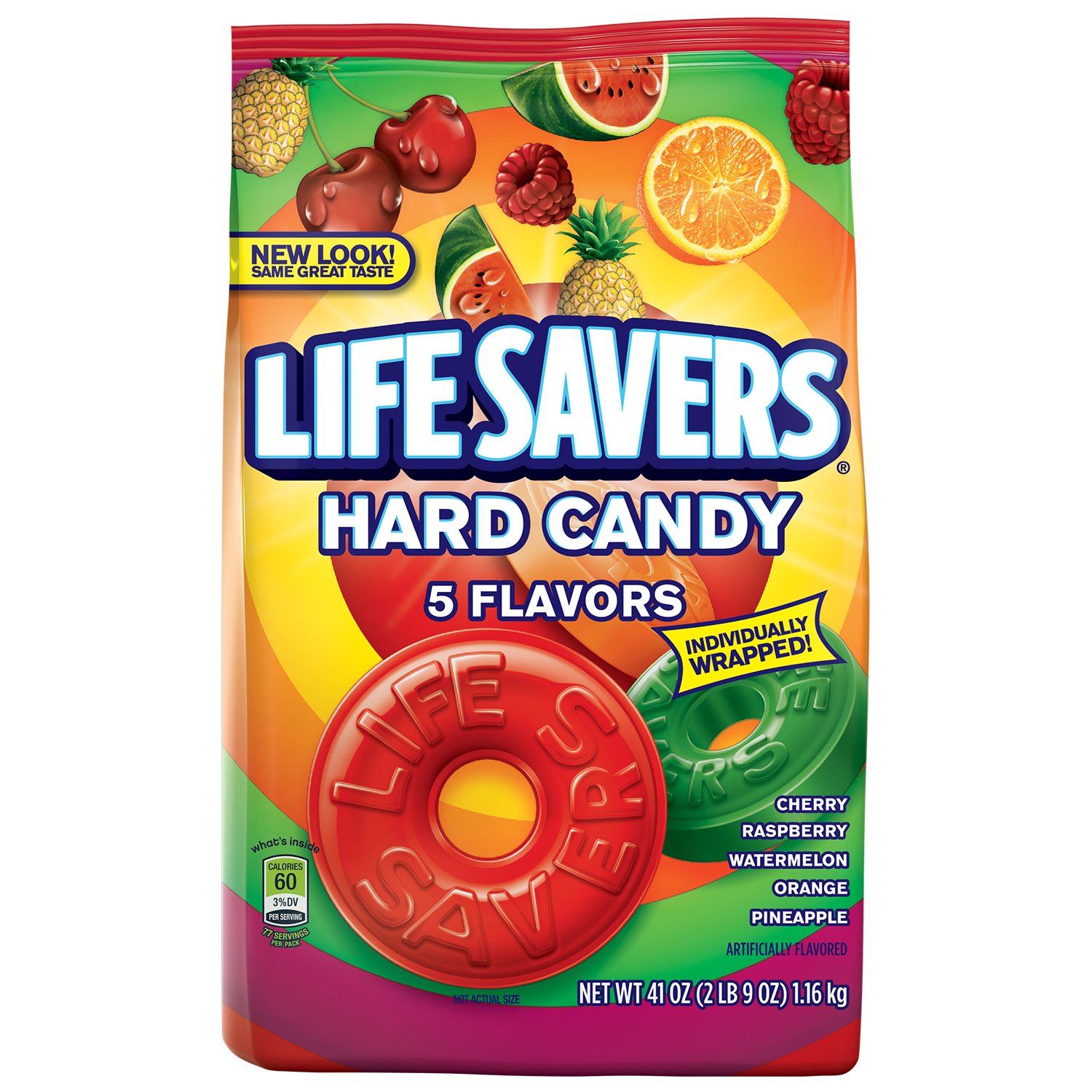 Life Savers Five Flavors Hard Candy Bag, 41 Oz (Pack of 2)
