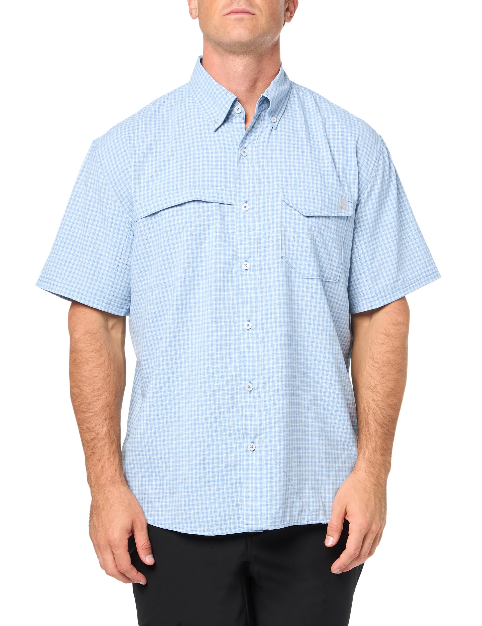 HUK Camisa Estándar De Manga Corta Con Patrón De Punto