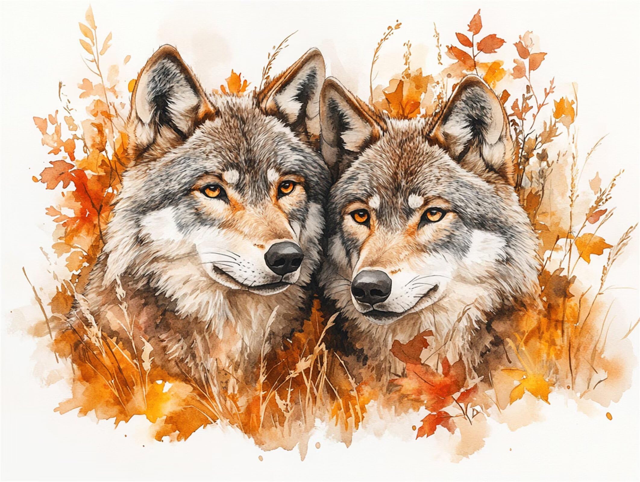 5000 sztuk puzzli dla dorosłych, gry rodzinne, wilk roślina, n-374