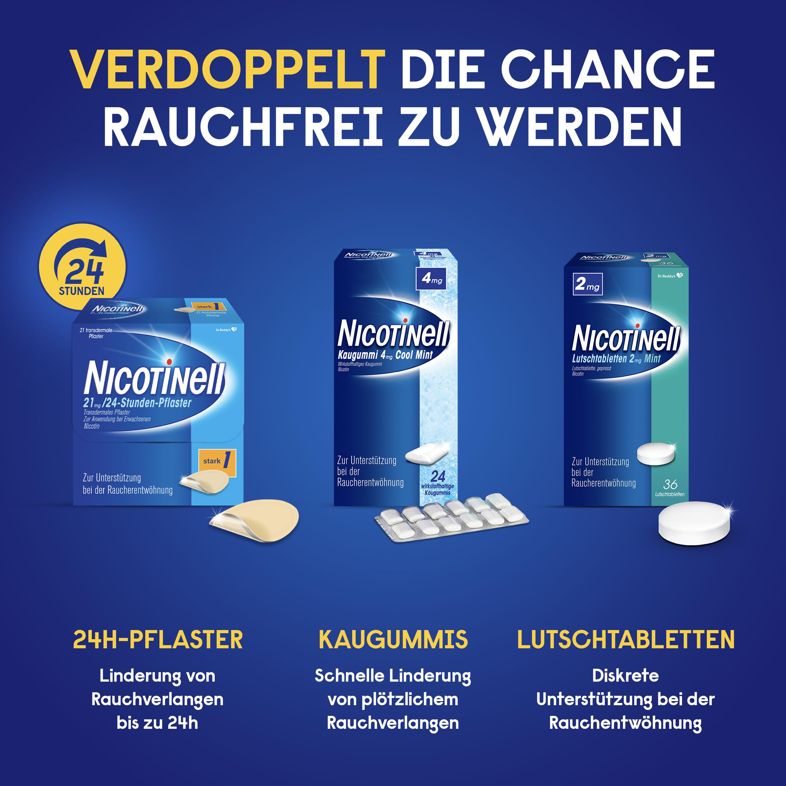 Nicotinell 21 mg/24-Stunden-Pflaster (bisher 52,5 mg) Stärke 1 (stark), 21 St. Pflaster