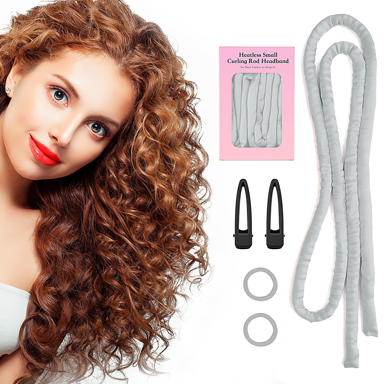 Flylipu Small Heatless Curling Rod Headband - Upgraded 60" Extra Long Soft Hair Rollers to Sleep In for No Heat Curls