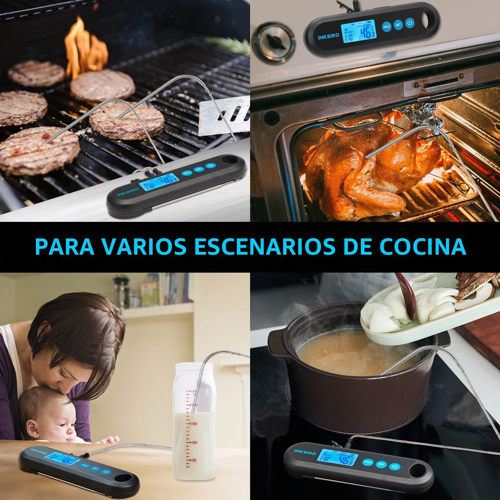 INKBIRD Termómetro de carne Bluetooth