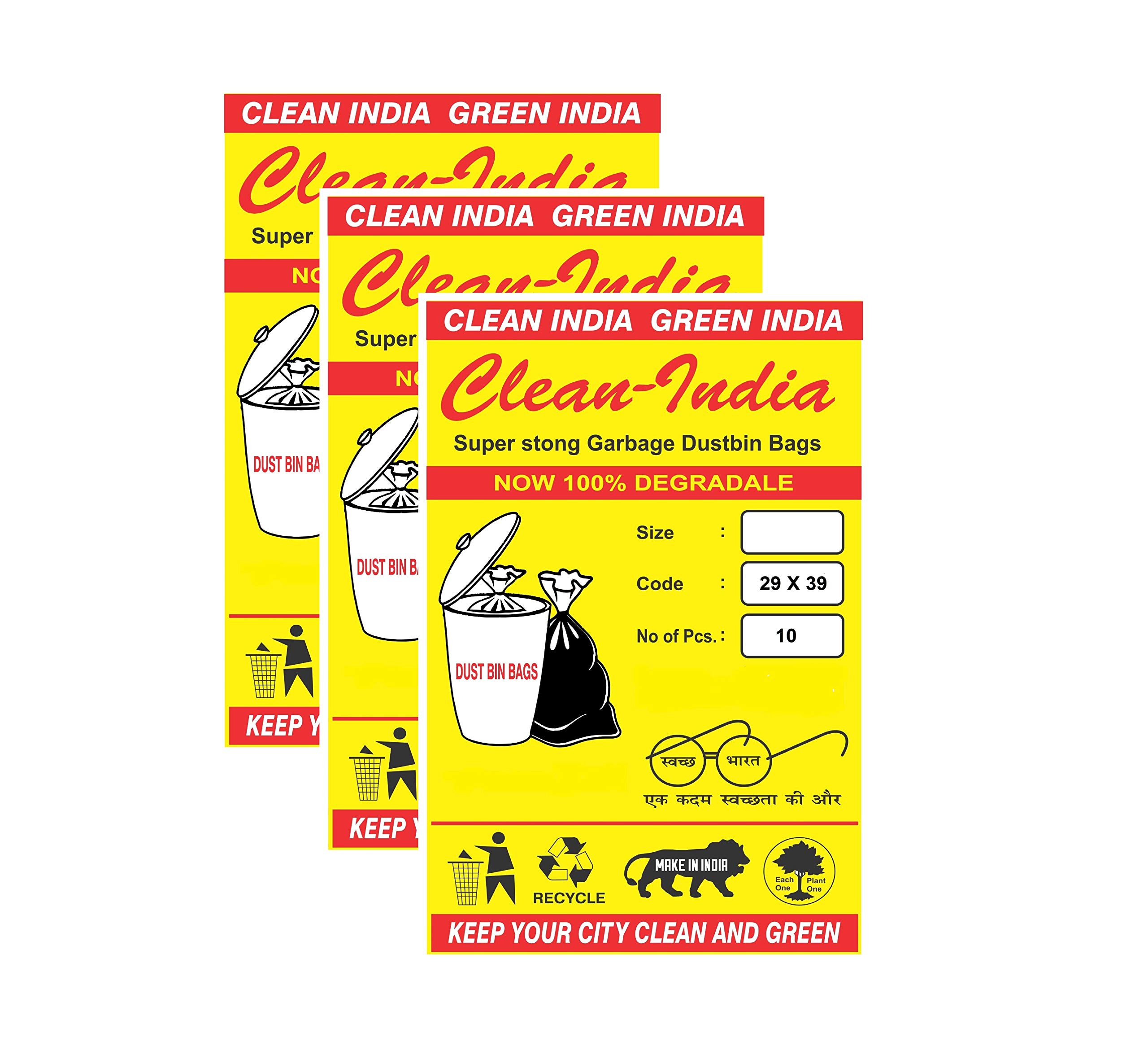 Clean India Garbage Bags - Medium Size -9