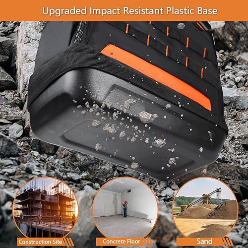 Miniatura 6 de Mochila de herramientas de 80 bolsillos para hombres resistente  Organizador de bolsas de herramientas HVAC  Mochila de trabajo de herramientas