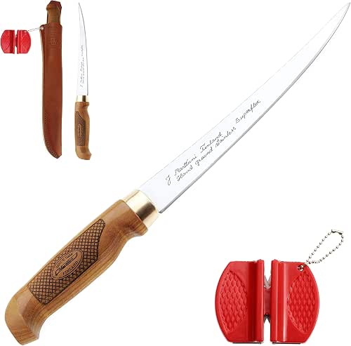 MARTTIINI Classic Superflex Filetier-Messer 30,6cm + Crock Stick Messer-Schärfer/Filleting Knife
