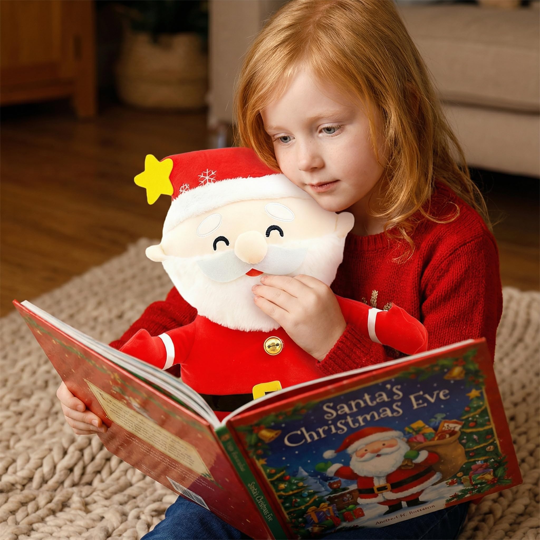 LGQHCE Christmas Soft Toy, Christmas Soft Toys for Kids Santa Teddy, Santa Plush Pillow - Image 4