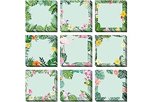 450 Sheets Tropical Palm Sticky Notes Luau Party Favors Hawaiian Fun Notepad