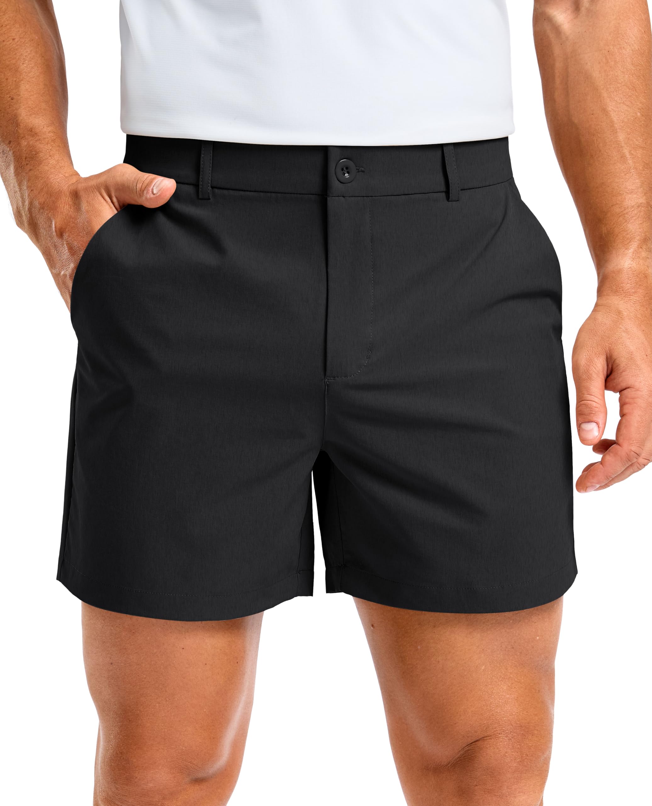 Soothfeel Men's Casual Shorts 5/7/9 Inch Golf Dress Shorts with 4 Pockets
