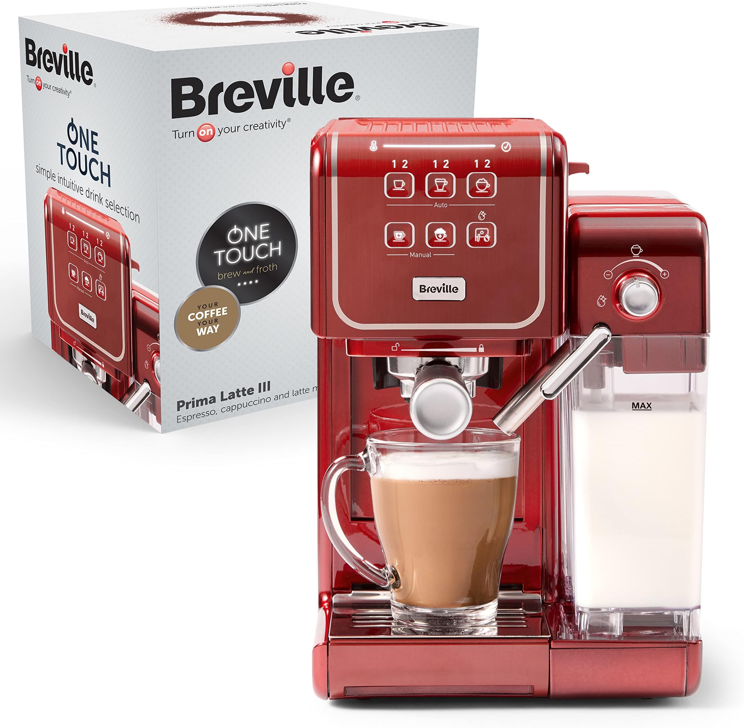 Amazon.de Breville Prima Latte II Siebträgermaschine