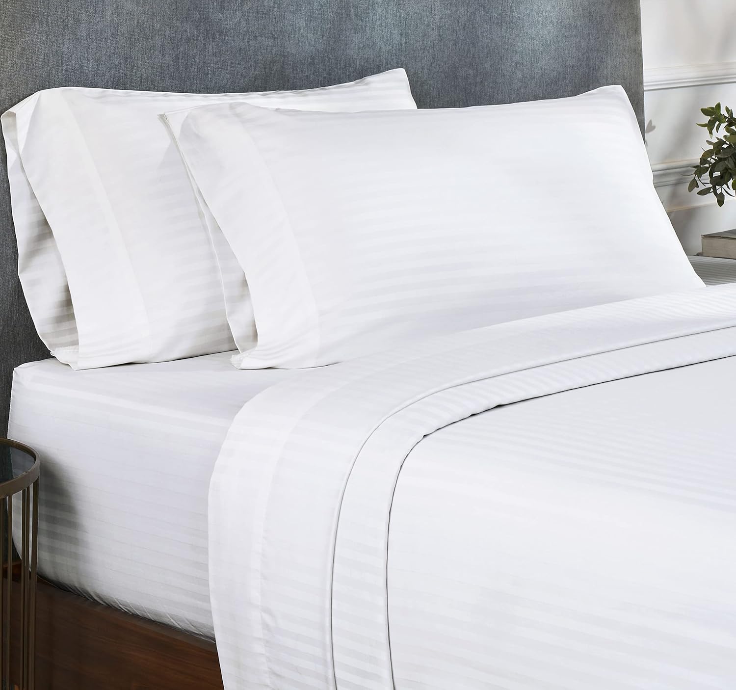 California Design Den Striped Sheets for King Size Bed