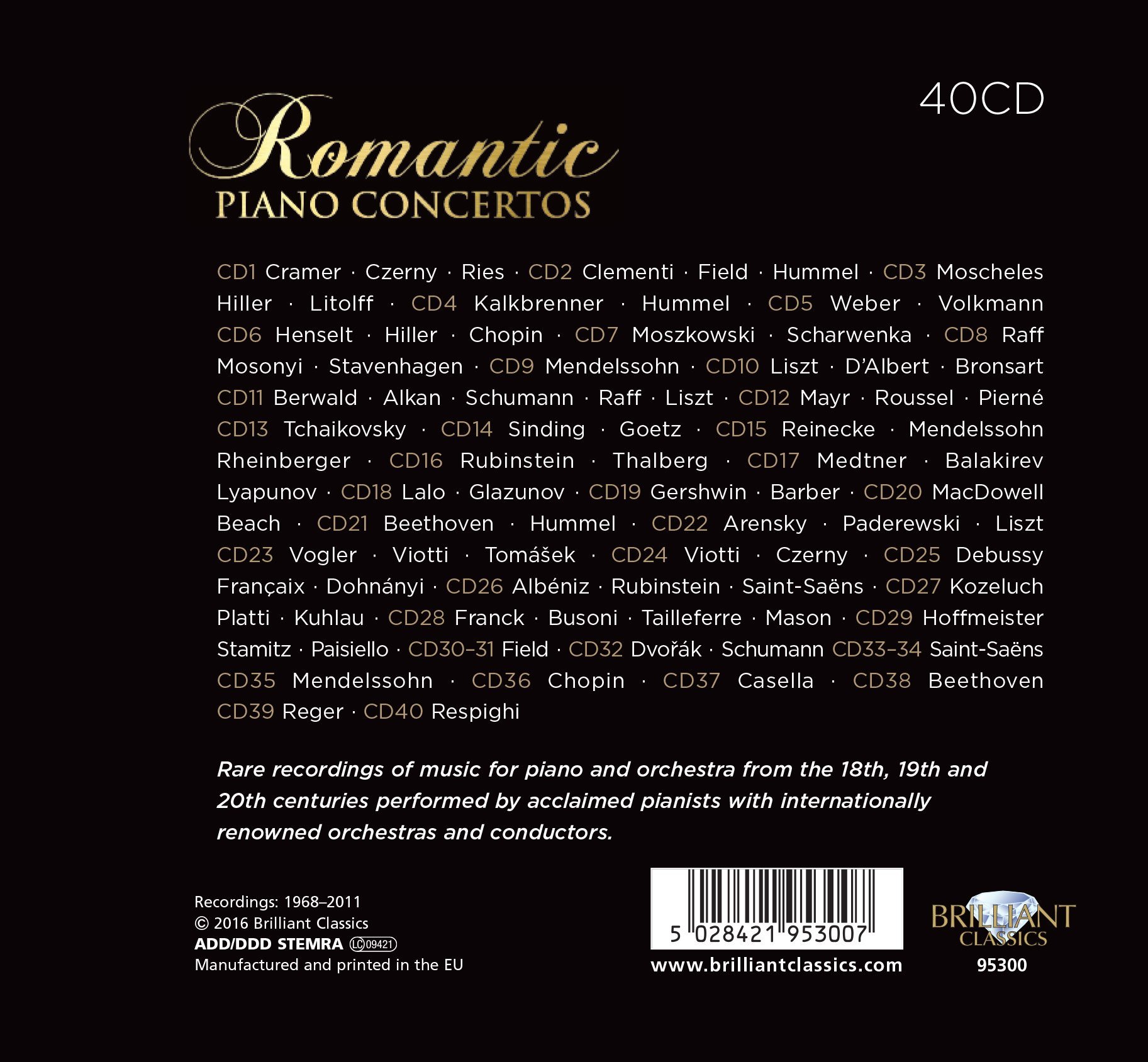 Romantic Piano Concertos