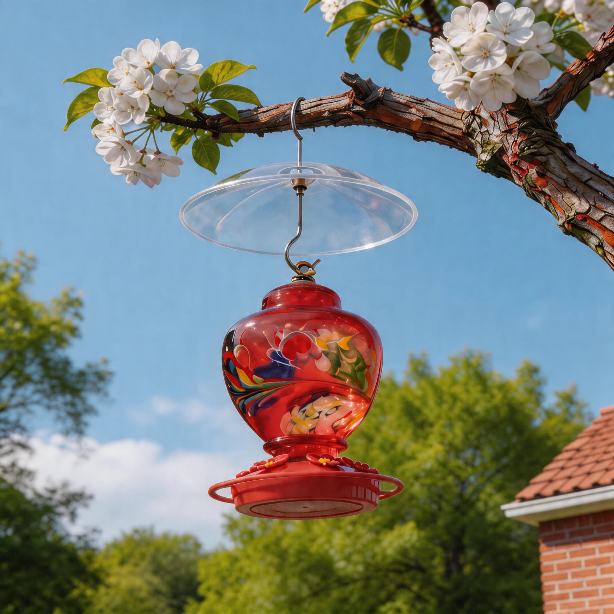 20 cm mini pokrowiec pogodowy do karmnika dla ptaków - przezroczysty 2 szt. x mała ochronna osłona kopułkowa przed deszczem/śniegiem/słońcem - średnica 20 cm