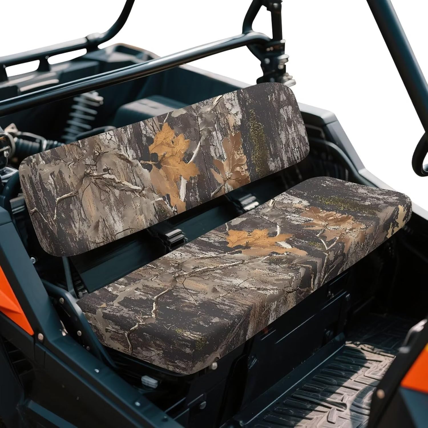 Pensura UTV Seat Cover Scratch-Proof Camo Hunting Print Mule Bench Seat Cover Universal Fit for Kawasaki Mule 3000 3010 3020, Replacement UTV Accessories Non-Slip Padded Protector