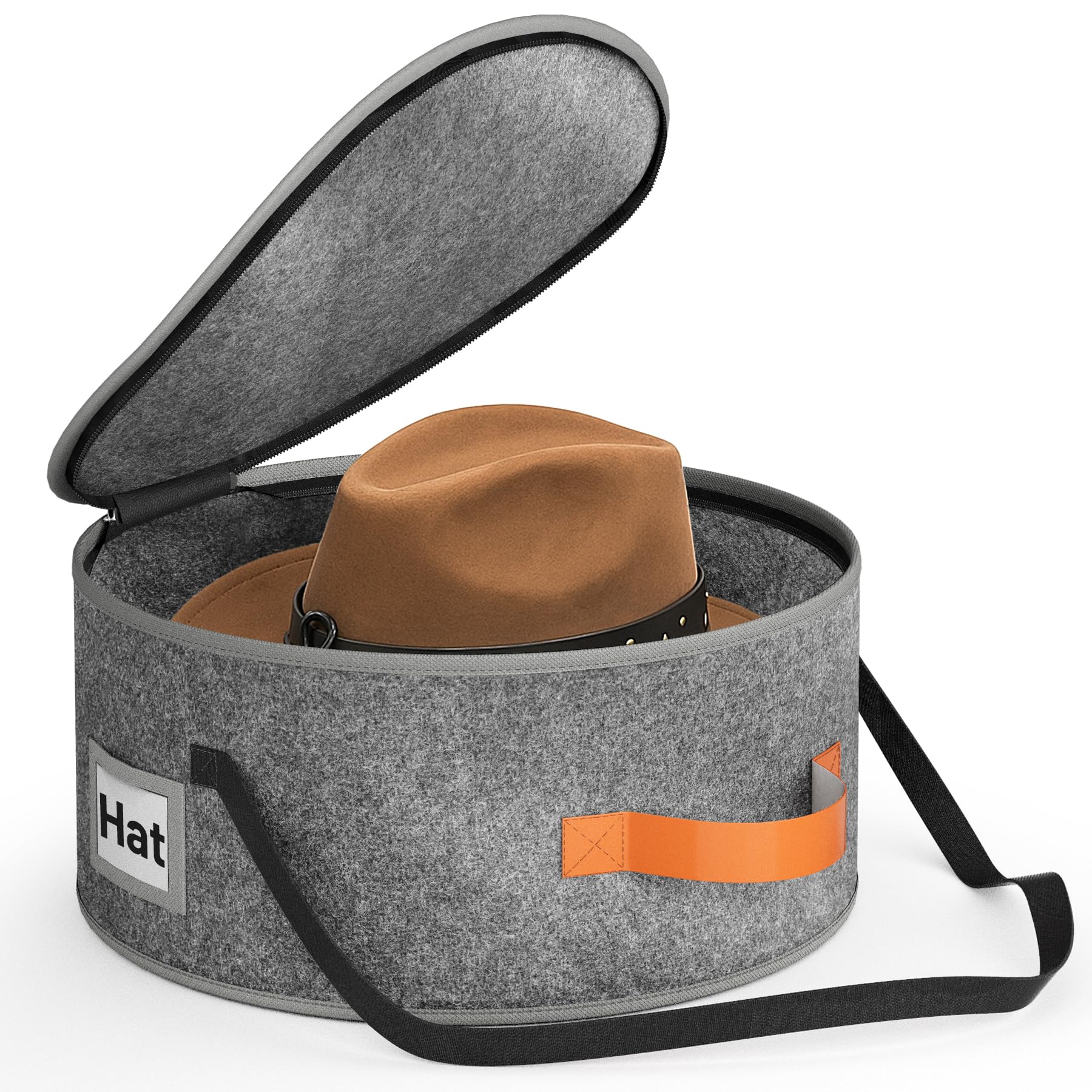 Sleeping Lamb Cowboy Hat Collapsible Box for Men Travel and Storage Grey  
Sleeping Lamb Cowboy Hat Organizer Case for W 