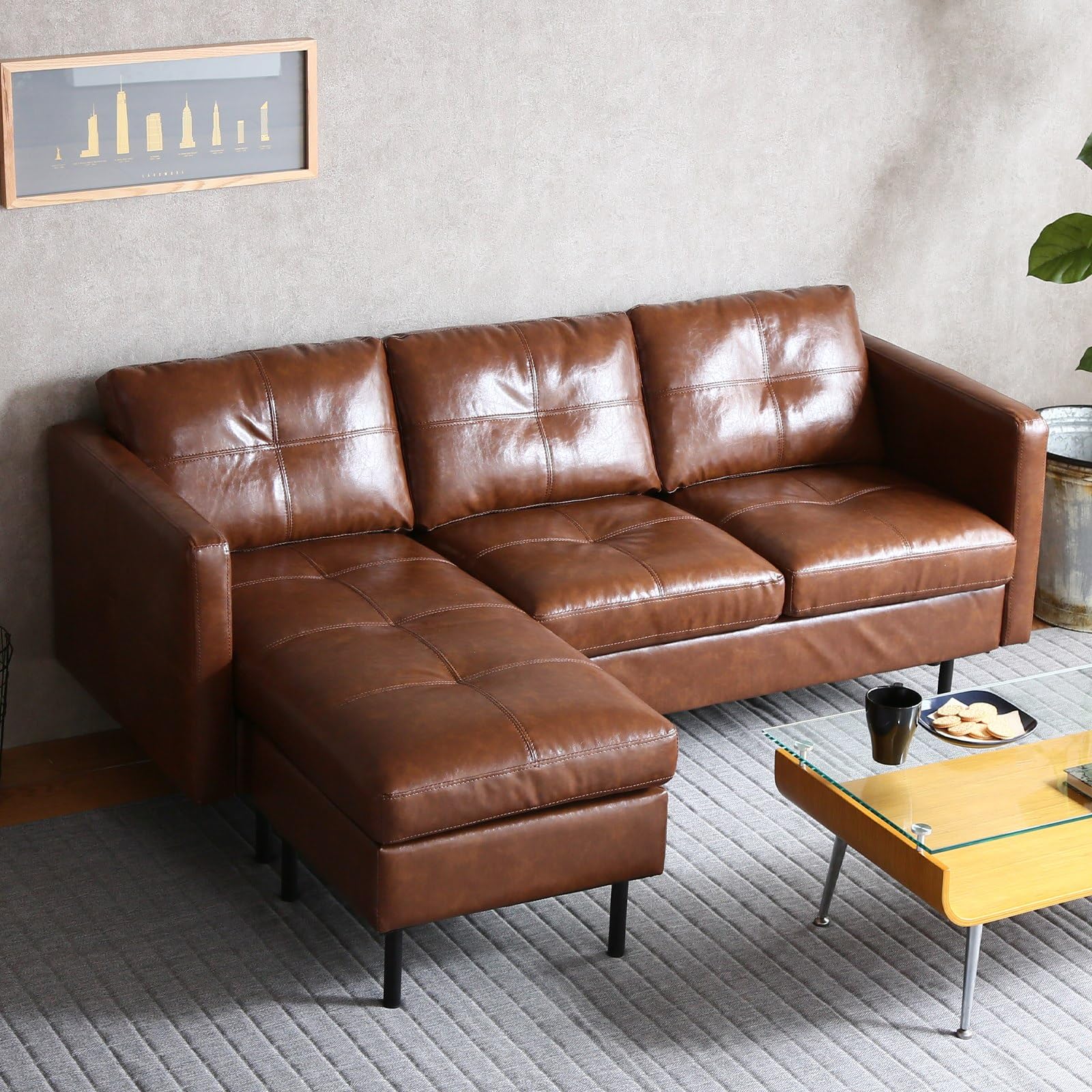 Amazon｜家具350 Carlos カルロス ソファ ソファー 3人掛け