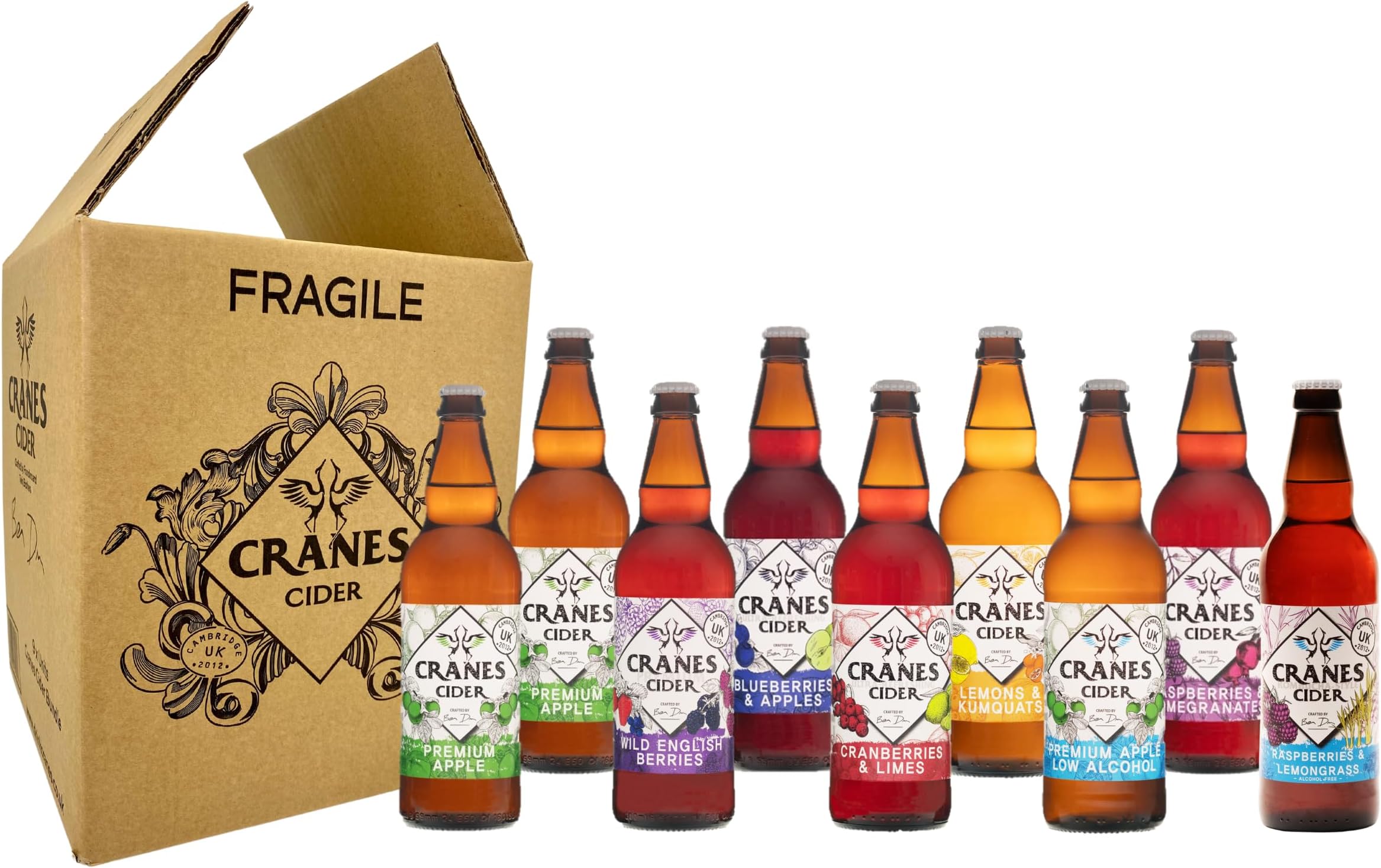 Cranes Cider Bundle, 9 x 500ml selection of ciders