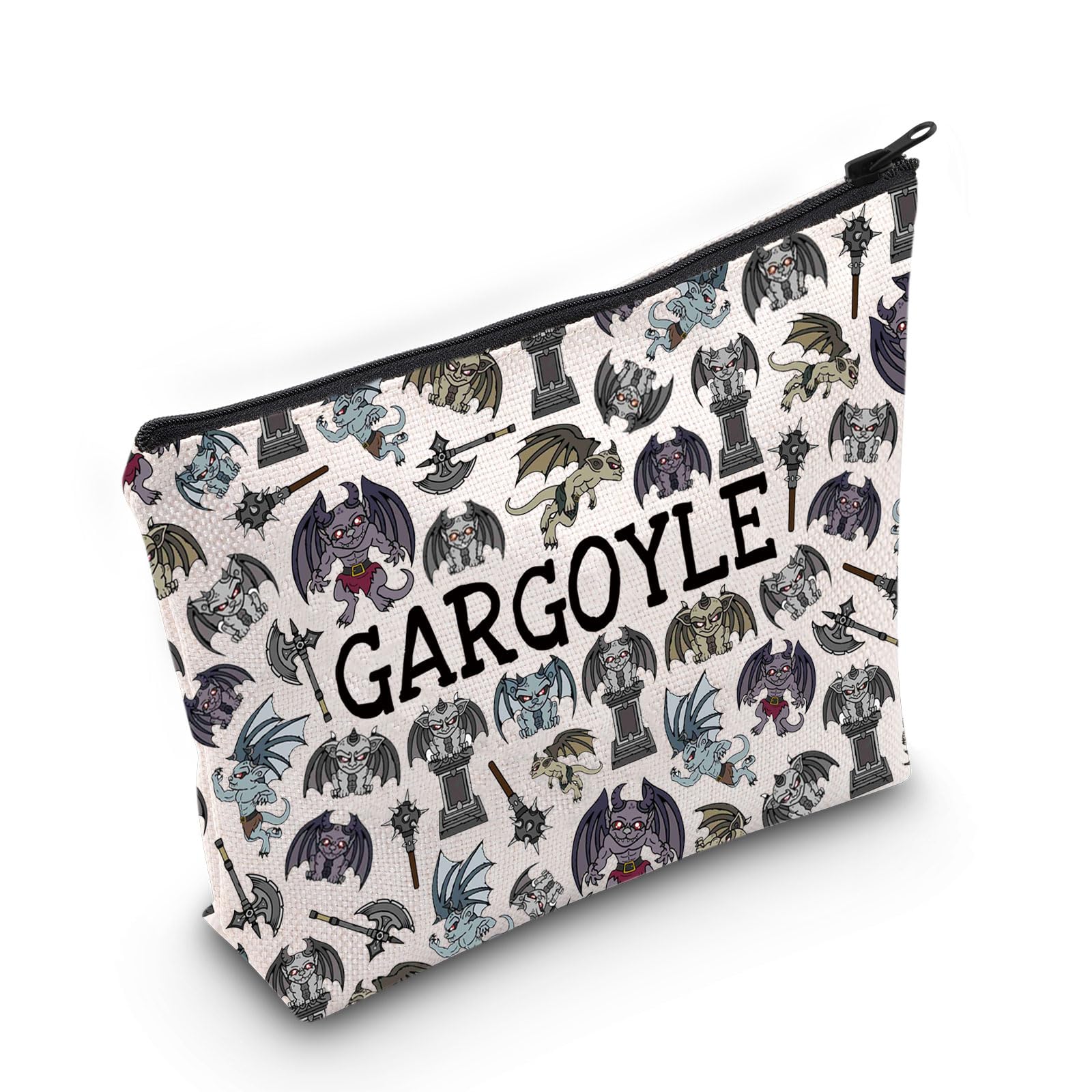 Gargoyle Cryptid Cosmetic Bag Cryptozoology Gift Cryptid Creature Gift Mythical Gargoyle Monster Makeup Bag Gargoyle Lover Gift