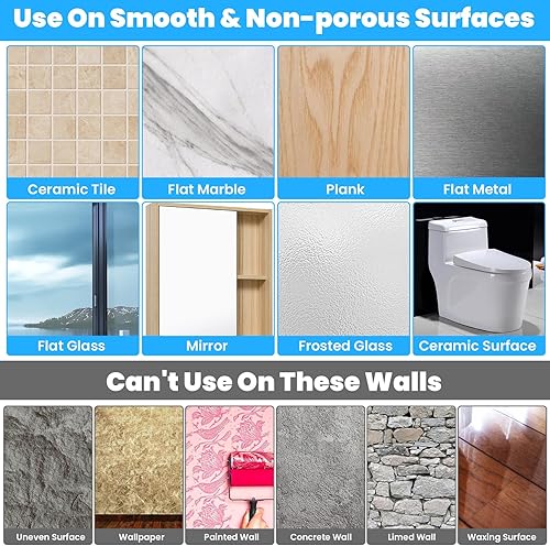 Miniatura 6 de Paquete de 200 ganchos adhesivos resistentes, transparentes, sin taladro, ganchos de pared para colgar, máximo de 22 libras, acero inoxidable y PVC,