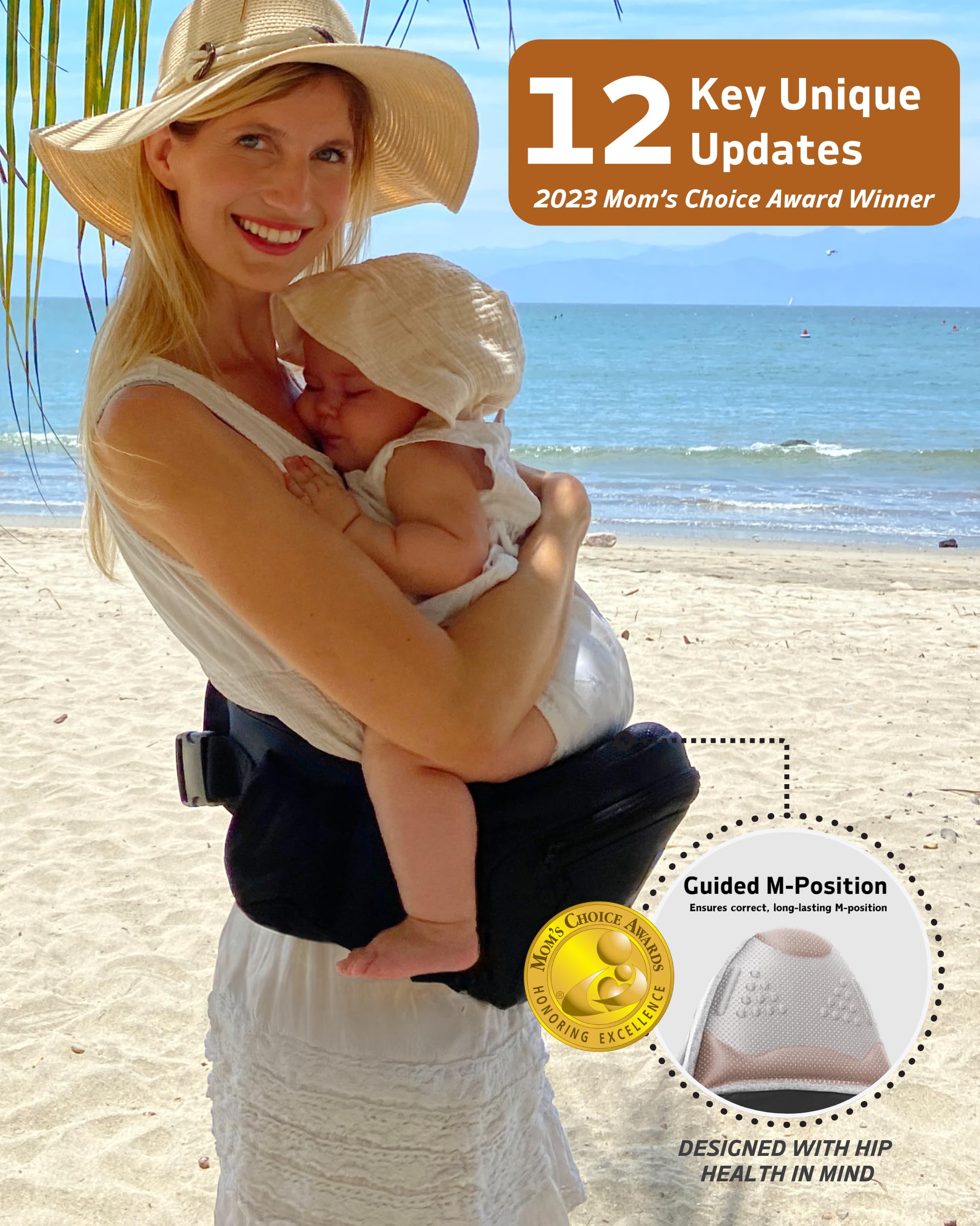 Pandanling, Baby Carrier with Hip Seat Newborn to Toddler, Mom's Choice Award Winner, 6-in-1 Ways to Carry - Image 4