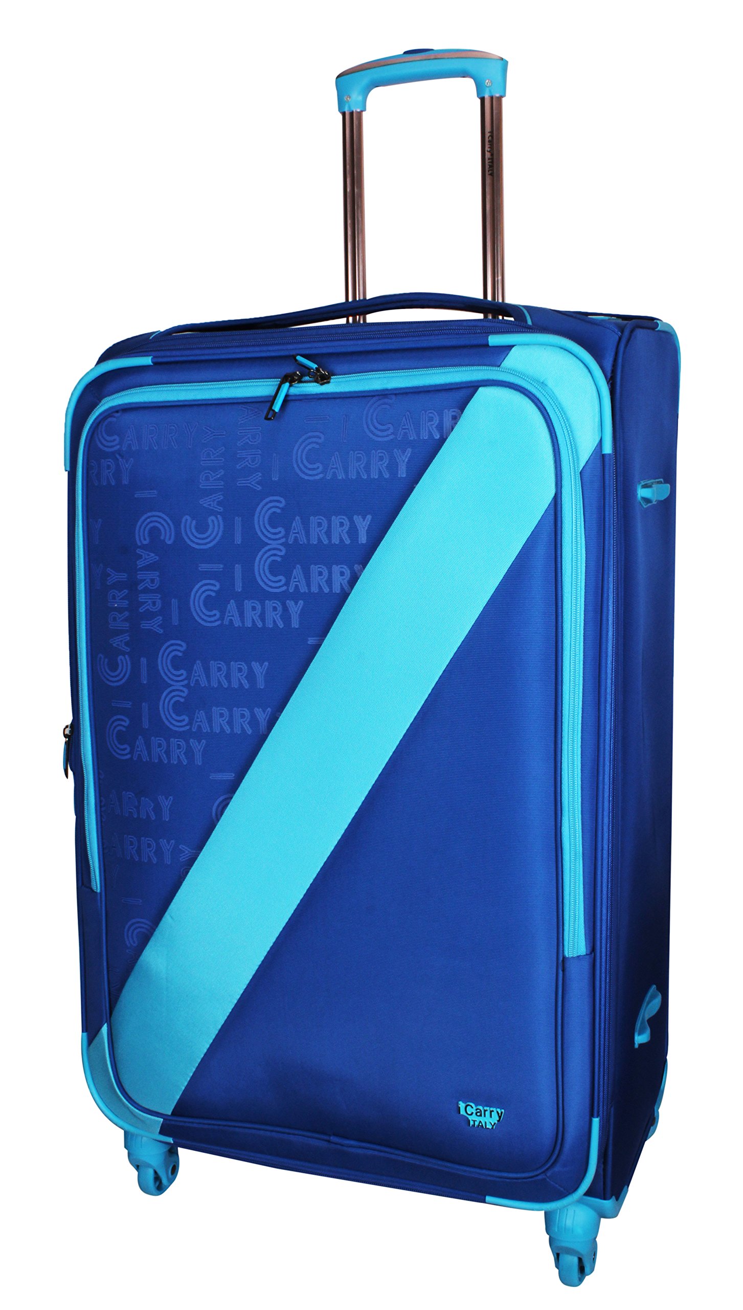 Icarry Nylon 75 Cms Sky Blue Soft Sided Suitcases & Trolley Bags