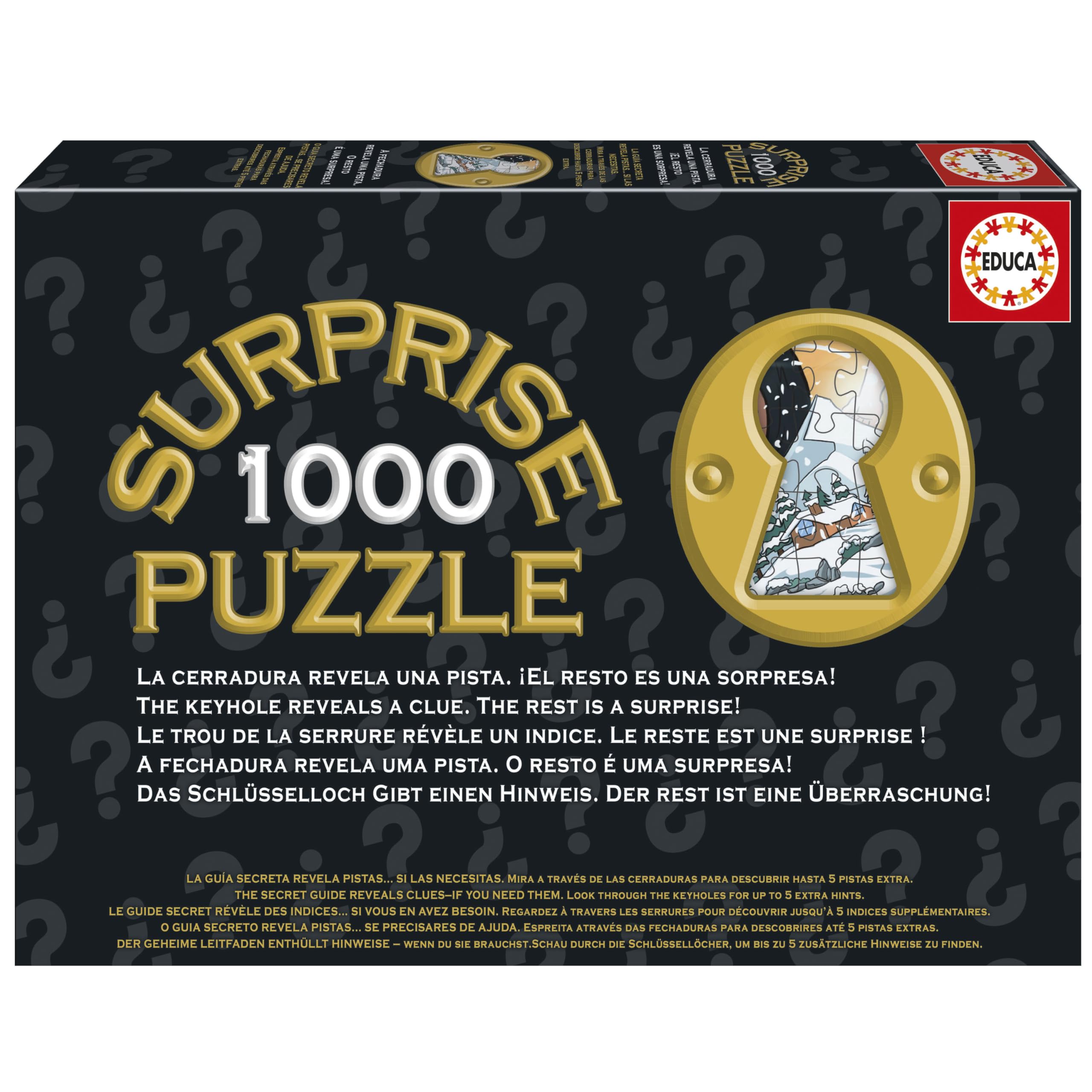 Educa - 1000 Piece Surprise Mystery Jigsaw Puzzle | Antique Christmas | Secret Lock Box Reveals Hidden Clues as You Build | Gift | Ages 14+ (20397)