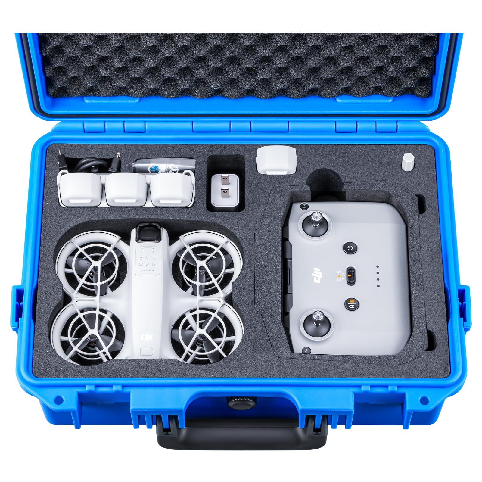 Lykus Titan N110 Waterproof Hard Case for DJI Neo Combo, RC-N3/DJI RC 2, Support Up to 7 batteries [CASE ONLY]