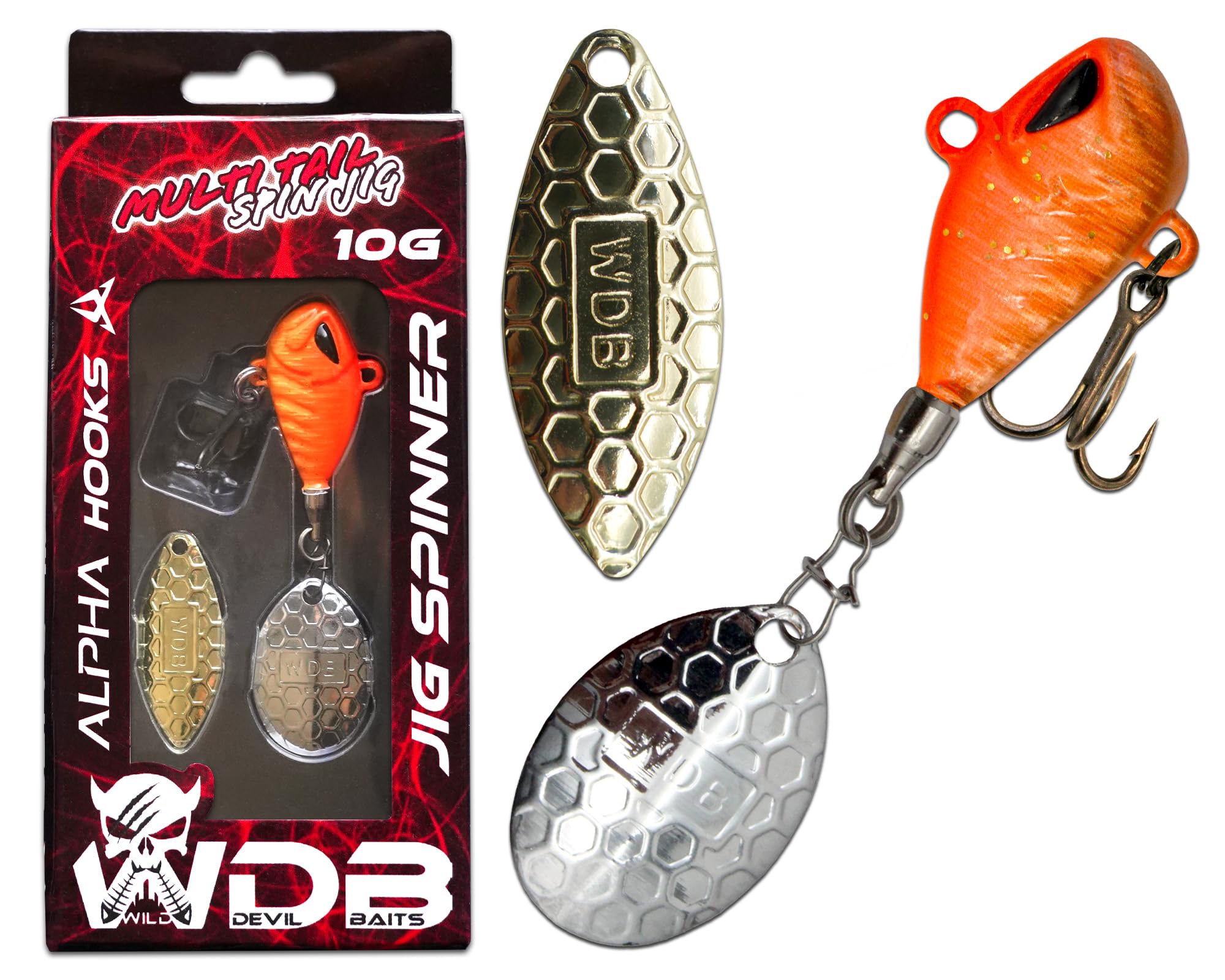 Wild Devil Baits Multi Tail Spin Jig Spinner - Esca artificiale da pesca
