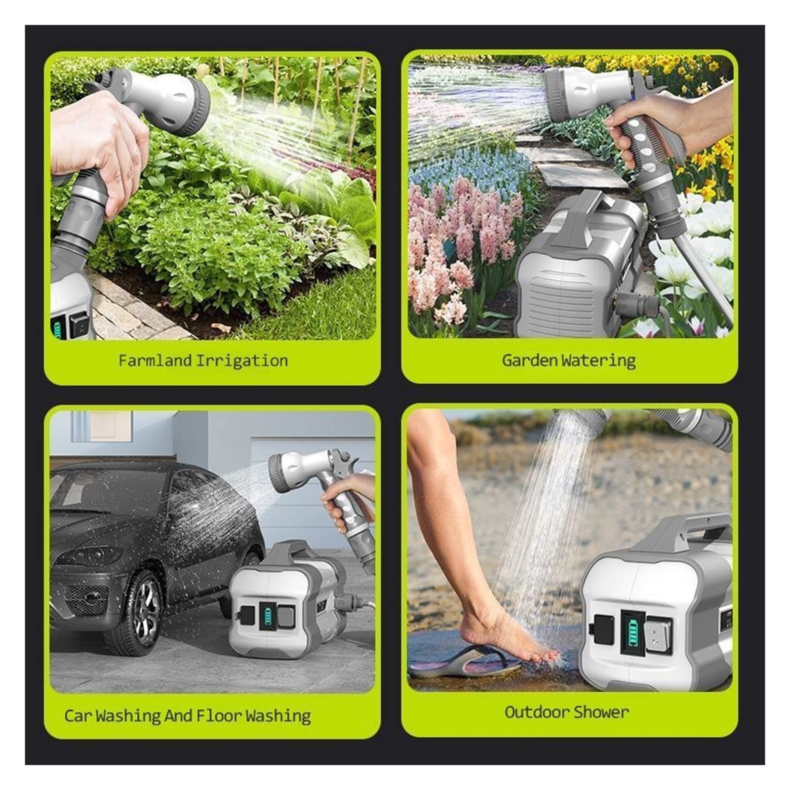 Mini Pompa Piccola di Alimentazione di Alta qualit 5 m Batteria al Litio Dual Core Pompa di pompaggio Pompa Ricaricabile Terreni agricoli all'aperto Piccola Macchina for irrigazione 16AH 20AH 24AH