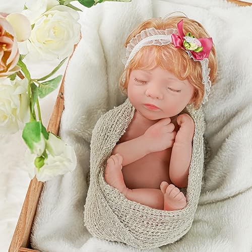 BABESIDE Muñecas de bebé Reborn realistas Aurora de 12 pulgadas (peso 3.3 libras) de silicona de platino completo realistas, muñecas de bebé recién