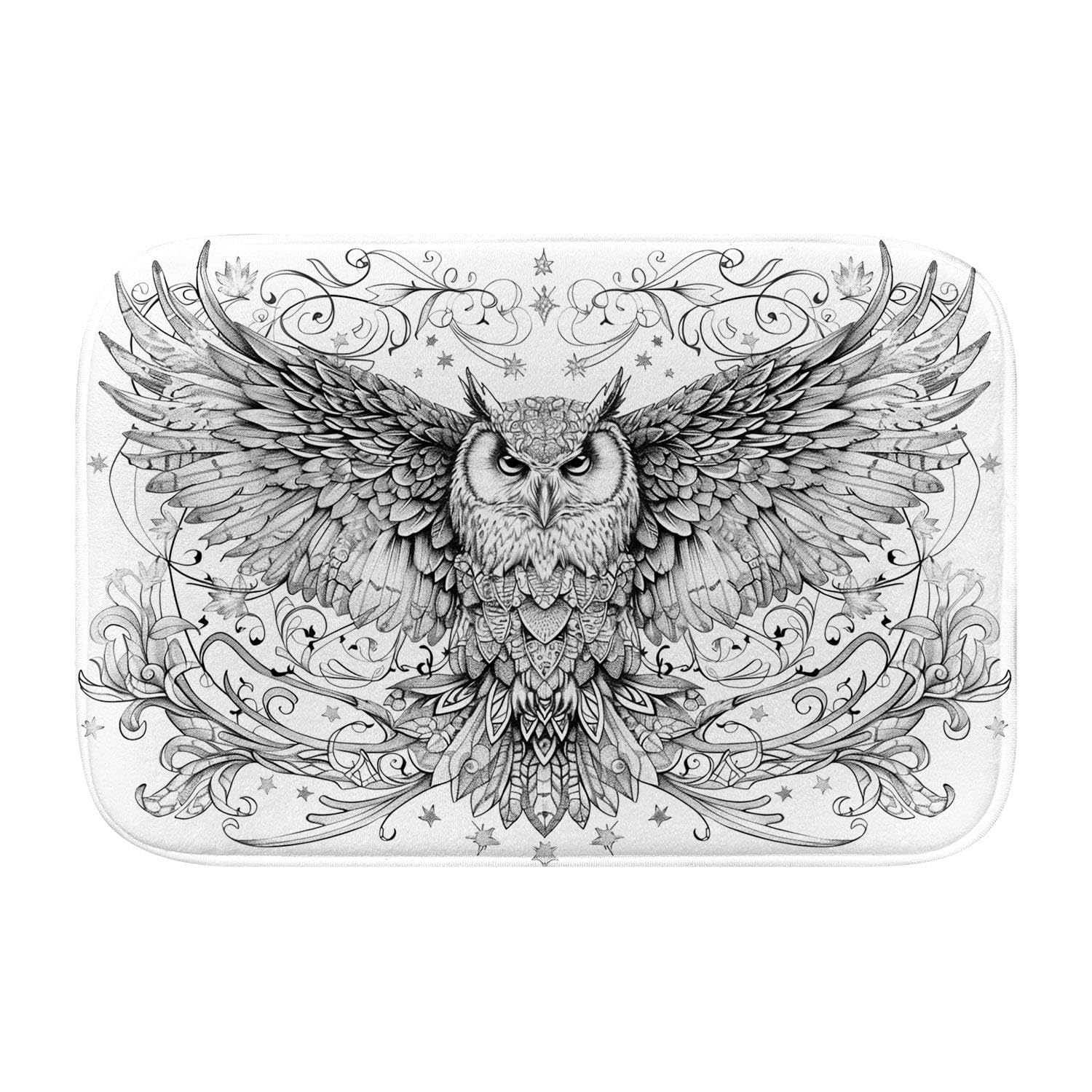 Tapis de bain en mousse à mémoire de forme Hibou 741 Générique confort pour la salle de bain en taille L