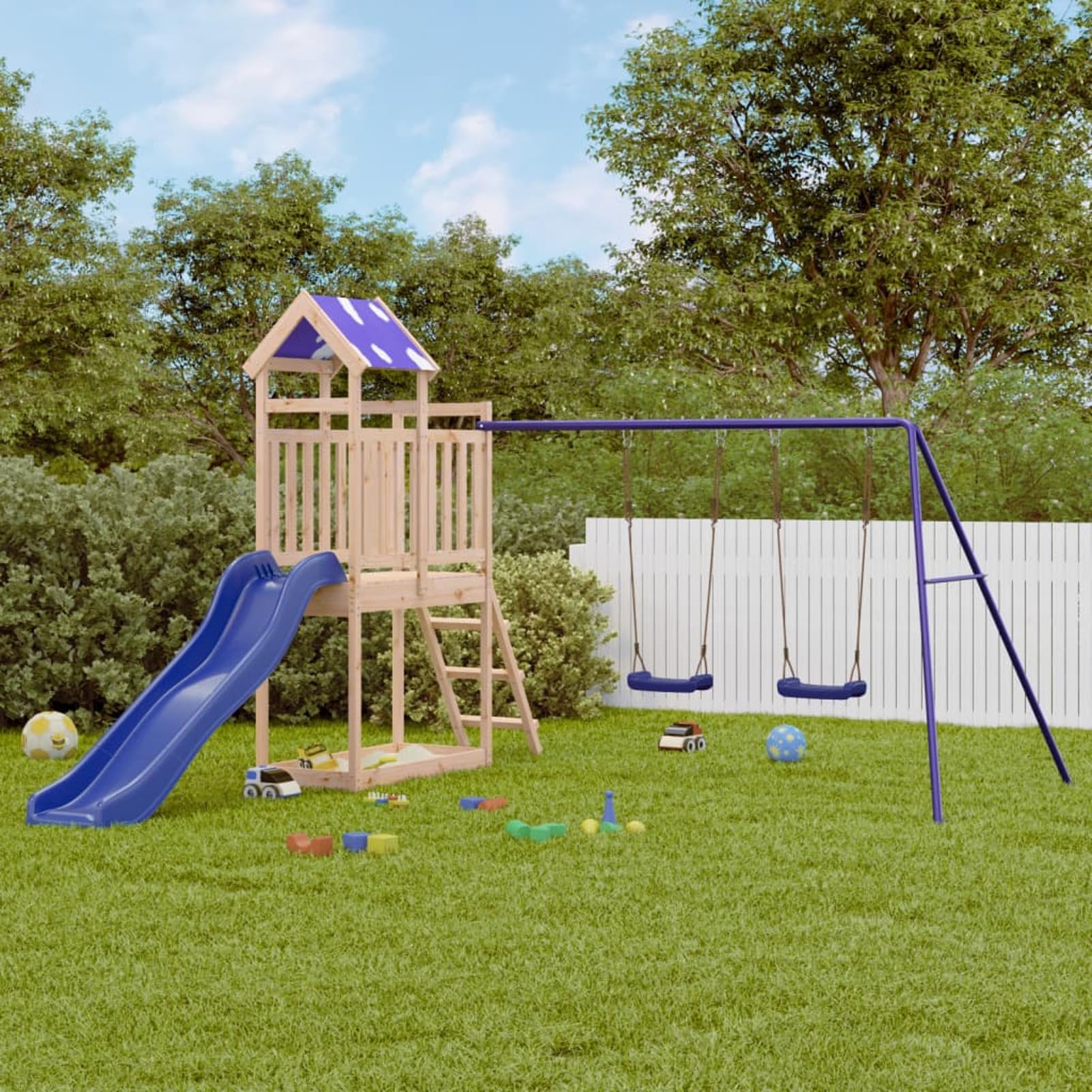 Set da Gioco da Esterno in Legno Massello di Pino,Set da Gioco da Giardino,Giochi Esterno da Giardino,Giochi Giardino,Parco Giochi Esterno-3279079