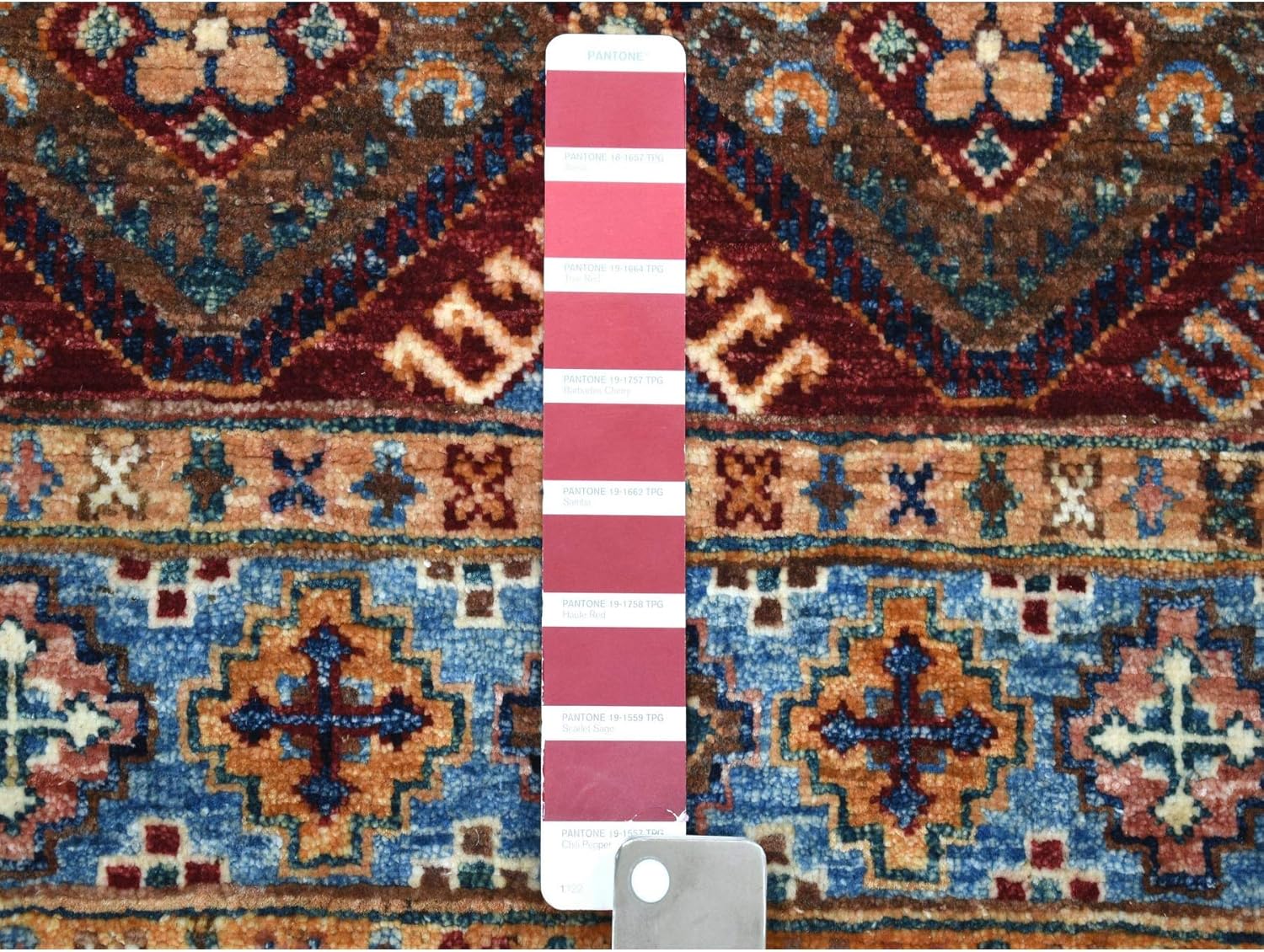 Ivory Khorjin Design Runner Super Kazak Geometric Hand Knotted Pure Wool Oriental Rug (2'7"x9')