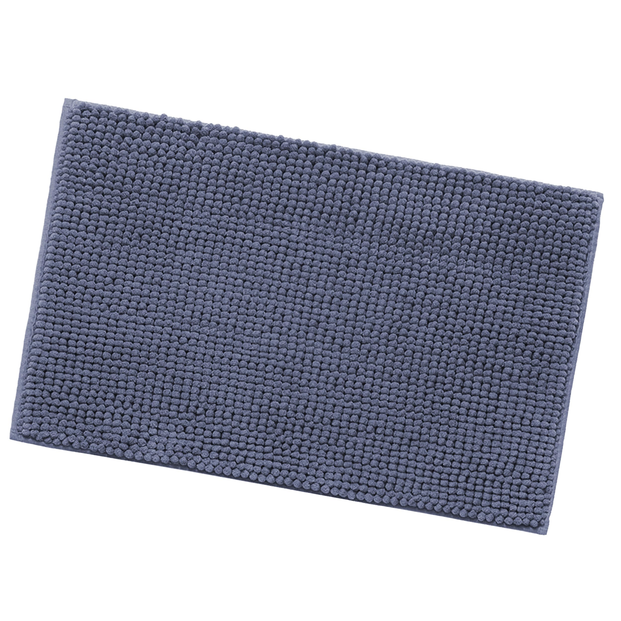 Alfombra de Baño de Microfibra de Chenilla - Antideslizante, Absorbente y de Secado Rápido, Suavidad Extra para Ducha y Bañera (40x60 cm, Azul Marino)