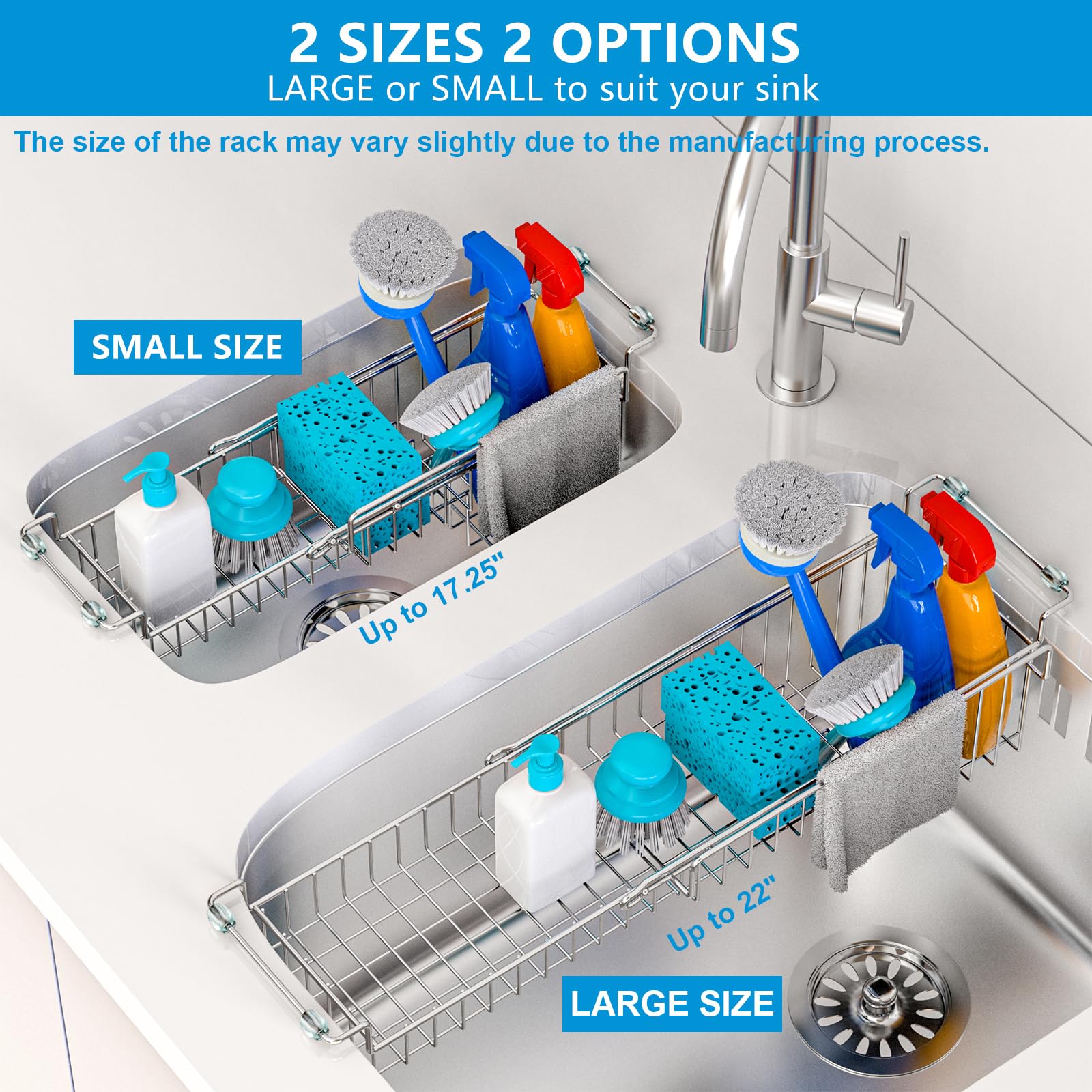 Supporto Per Spugna Da Cucina In Acciaio Inox SUS304, Confezione Da 2, Adesivo Forte, Impermeabile E Anti-ruggine, Dimensioni 5x3,5x5 Cm