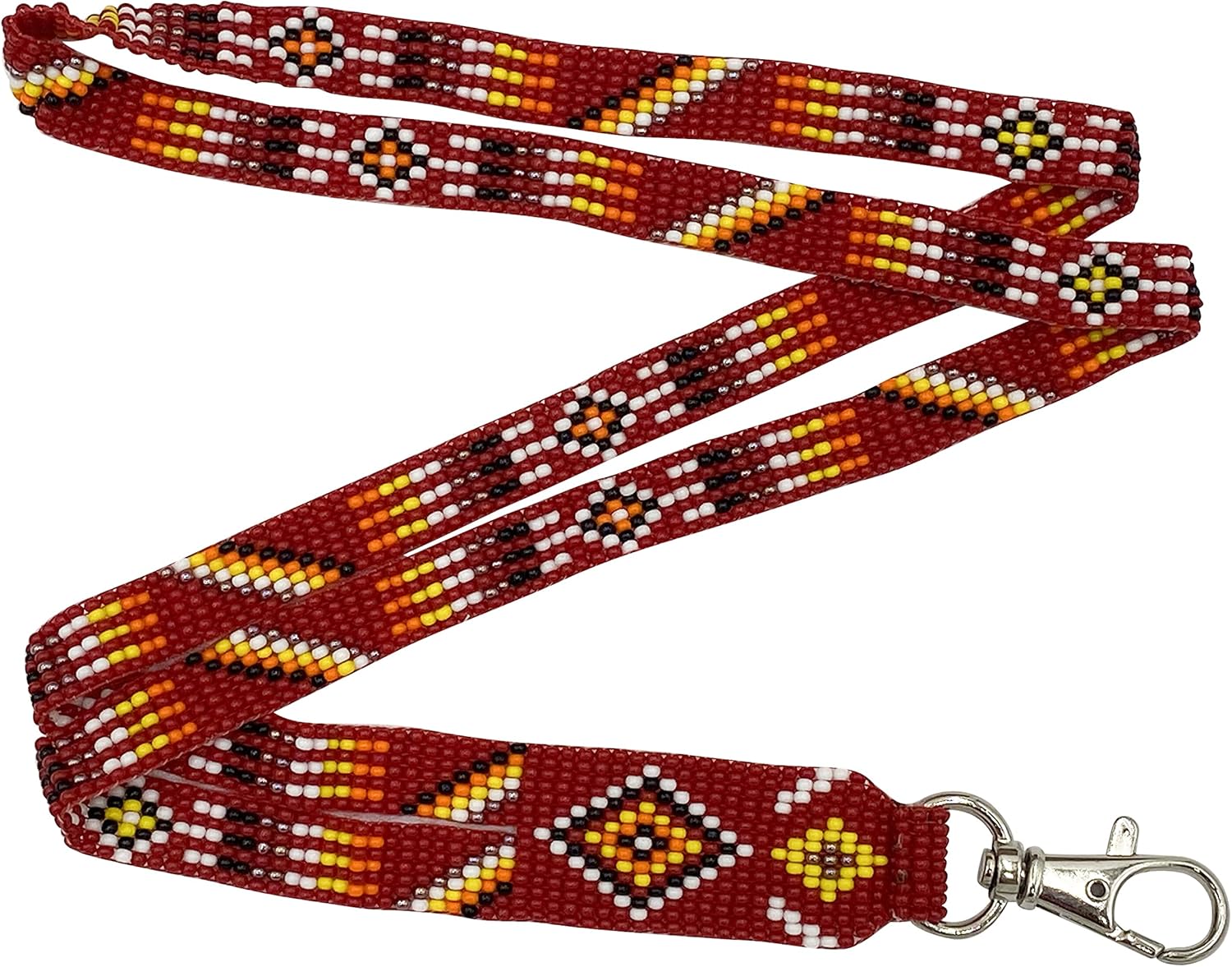 Handmade Beaded Lanyard Keychain ID Holder