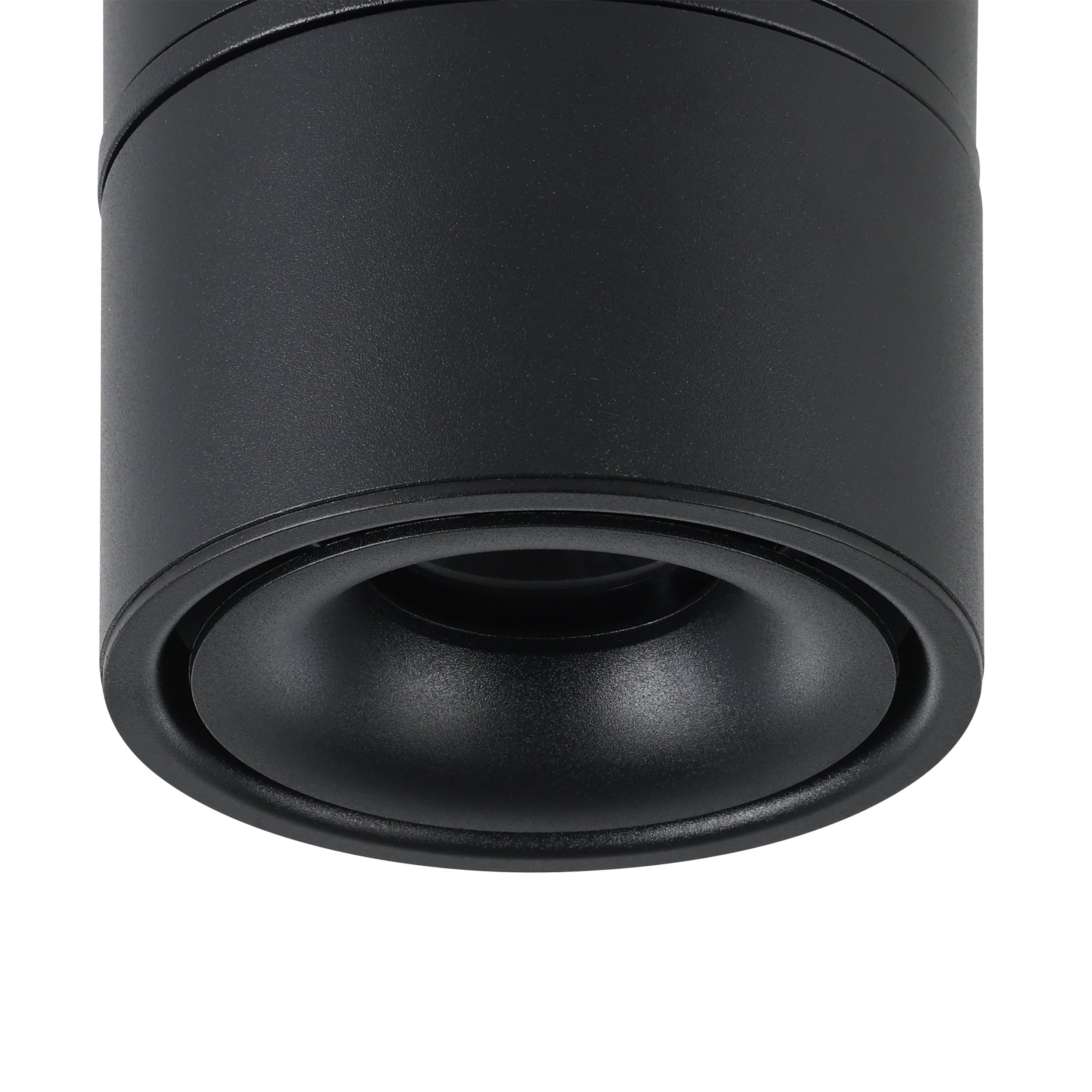 EGLO LED Halb-Einbaustrahler Bohoyo, Spot Deckenleuchte | Einbauspot oder Aufbaulampe, Deckenstrahler aus Aluminium in Schwarz, ∅ 10 cm