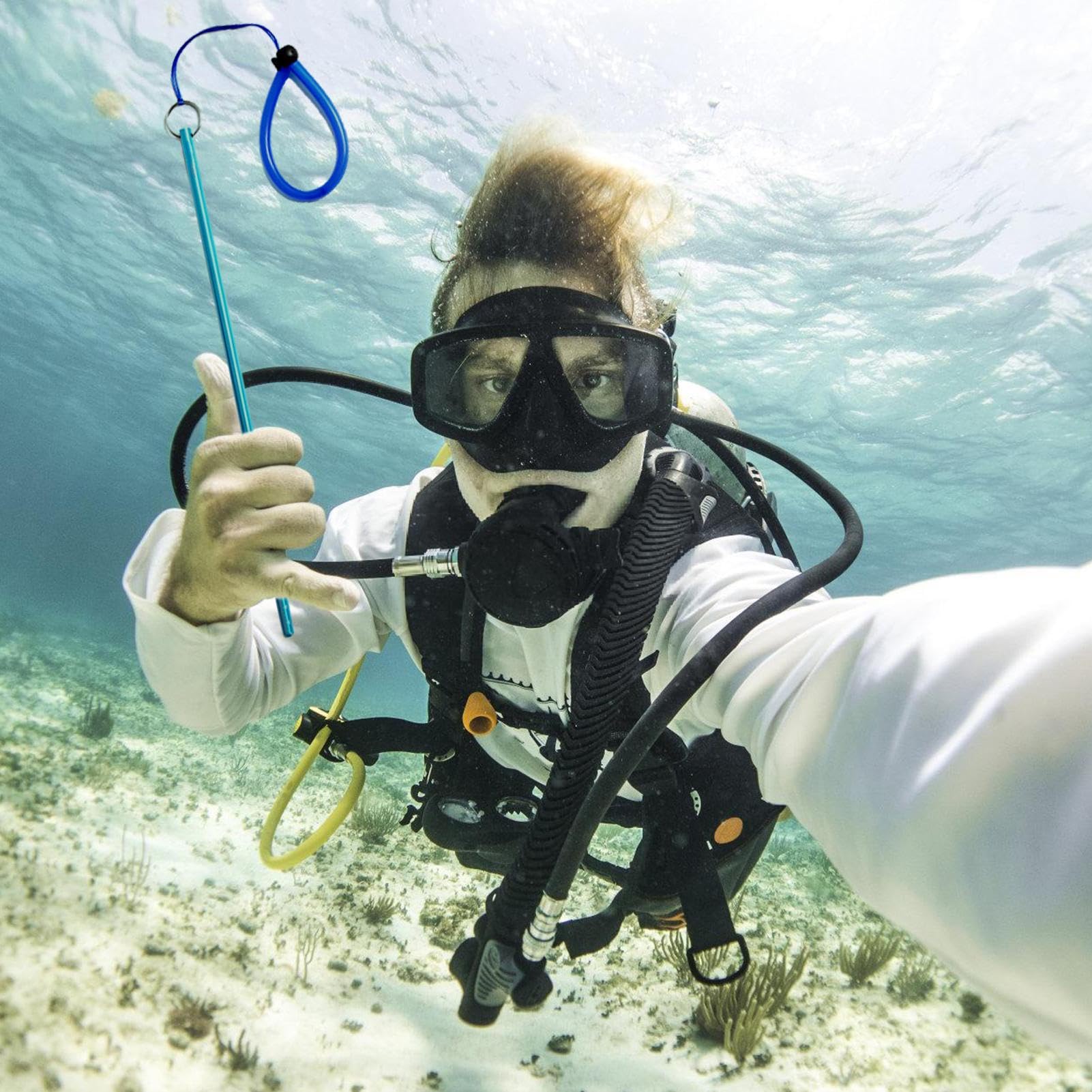 Puntero de Buceo, generador de Ruido de Buceo | Varilla de Buceo Multiusos Equipo de Buceo,Varilla de Puntero portátil para Langosta, Fabricante de Ruido subacuático, Accesorios de Buceo