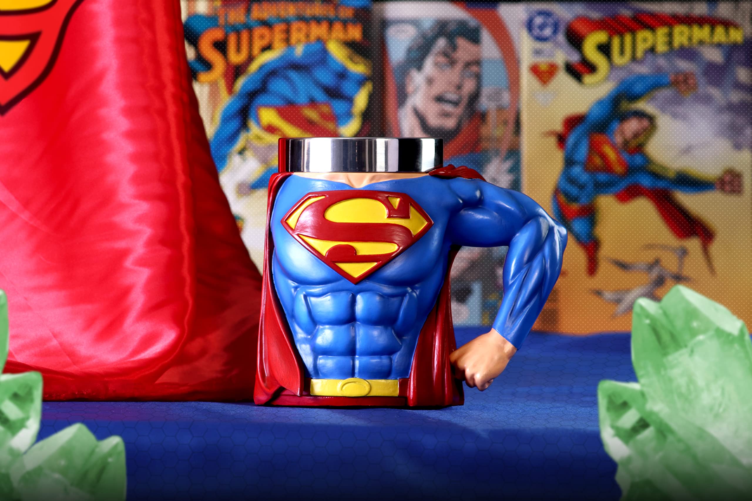 Nemesis Now Boccale con licenza ufficiale Superman Hero, blu, 16,3 cm