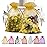 ANZNKU 100 Pack Organza Bags, 4 x 6 inch Small Premium Golden Favor Bags with Drawstring, Sheer Jewelry Mesh Bag, Mesh Gift Bag for Wedding Party Christmas