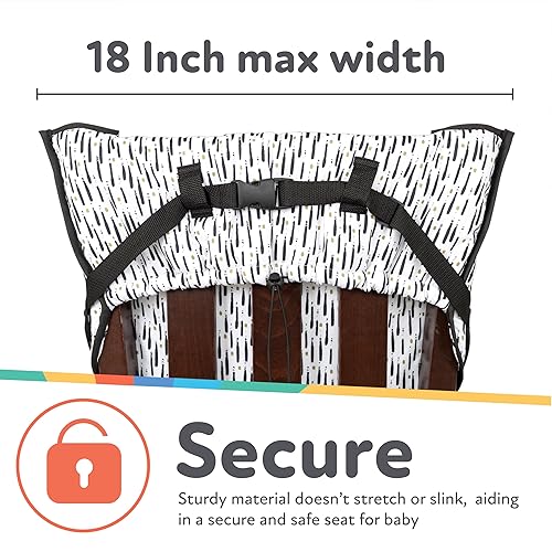 Miniatura 2 de Nuby On The Go Silla de viaje portátil para bebés y niños pequeños, correas ajustables de seguridad de 5 puntos, más de 6 meses, se pliega en una