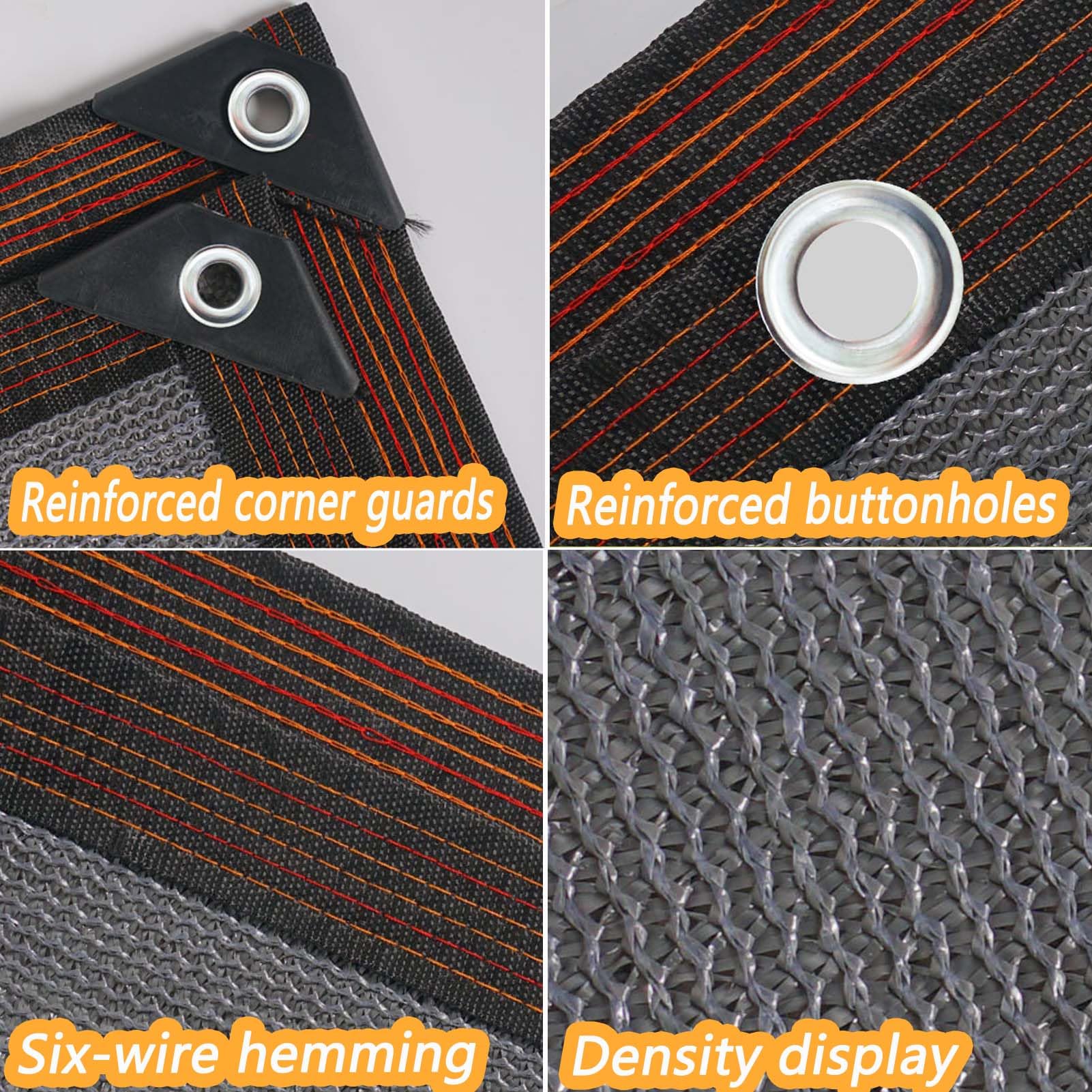 Grau Schattennetz 10x13m mit Ösen - 85% Schattierung atmungsaktiv ideal für Gewächshäuser Terrassen Balkone Gartenpflanzen & Hühnerställe - Sonnensegel Isoliernetz