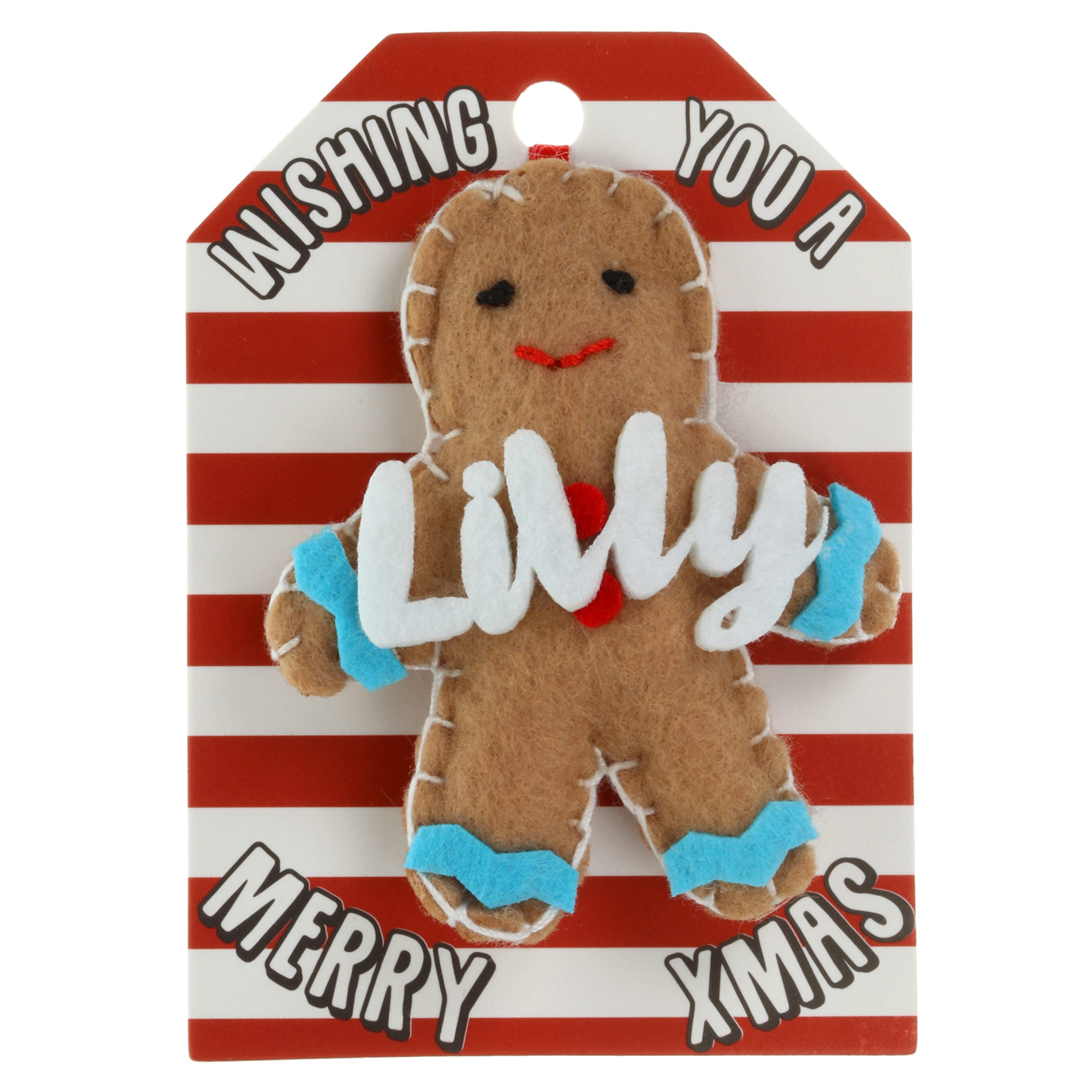 Lilly Name Gingerbread Man Christmas Tree Bauble Decoration Hanging Gift