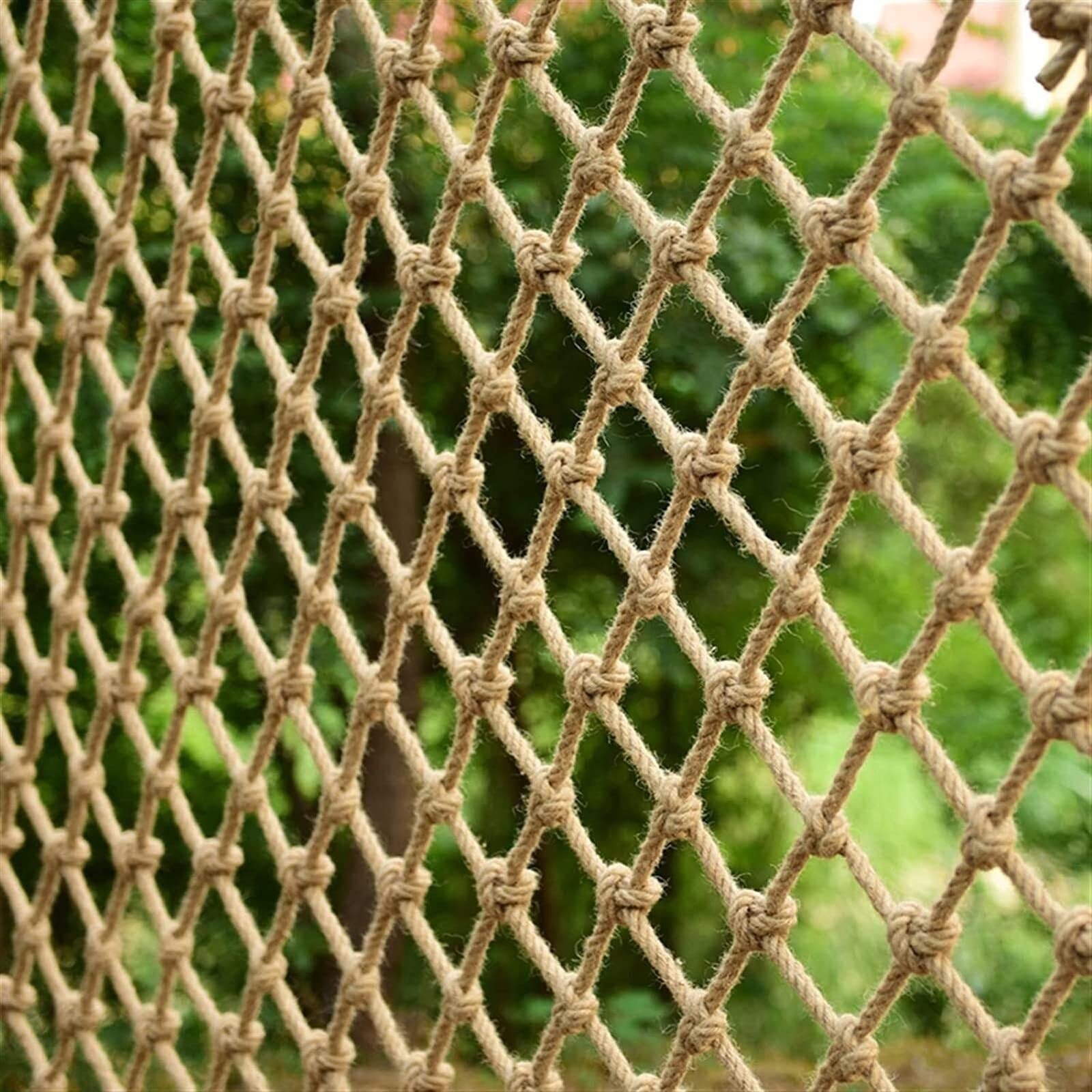 Safety Net Protective Netz Kletternetz Kinder Outdoor Mehrzwecknetz 1x1m - 6x10m Mehrere Größen Hanfseilnetz Treppen Schutznetz Langhaltend Stabil Balkon Zaunnetz Cargo Netz(2x8m)