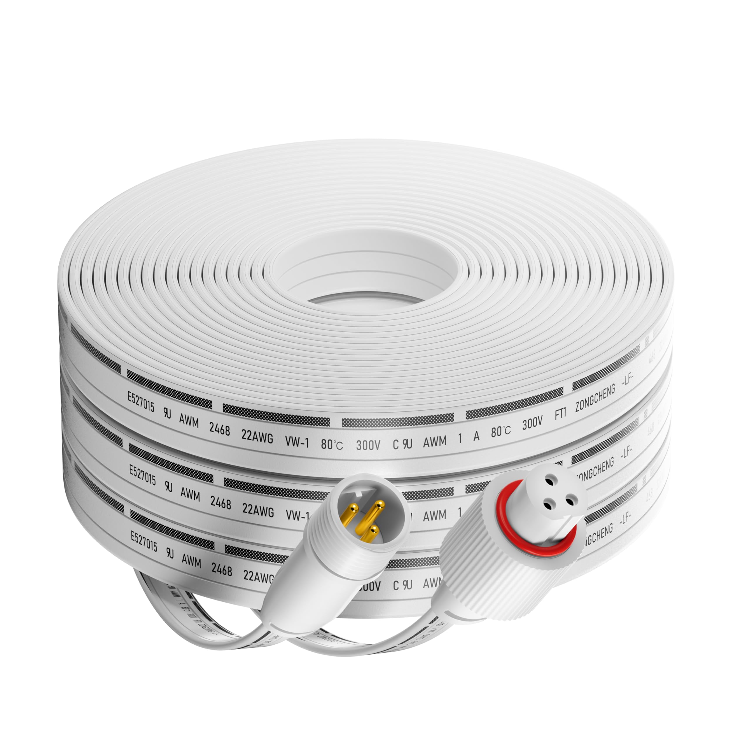 Cable de extensión de 33 pies para luces permanentes para exteriores Govee (H705A-H706C), cable de extensión impermeable IP68 de 3 pines, alambre de cobre puro de 22 AWG, amplía la iluminación