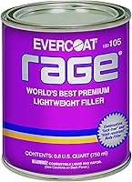 Evercoat Rage 105 Premium Lightweight Body Filler - 0.8 Quart Tack-Free Stain-Resistant Auto Body Repair Putty