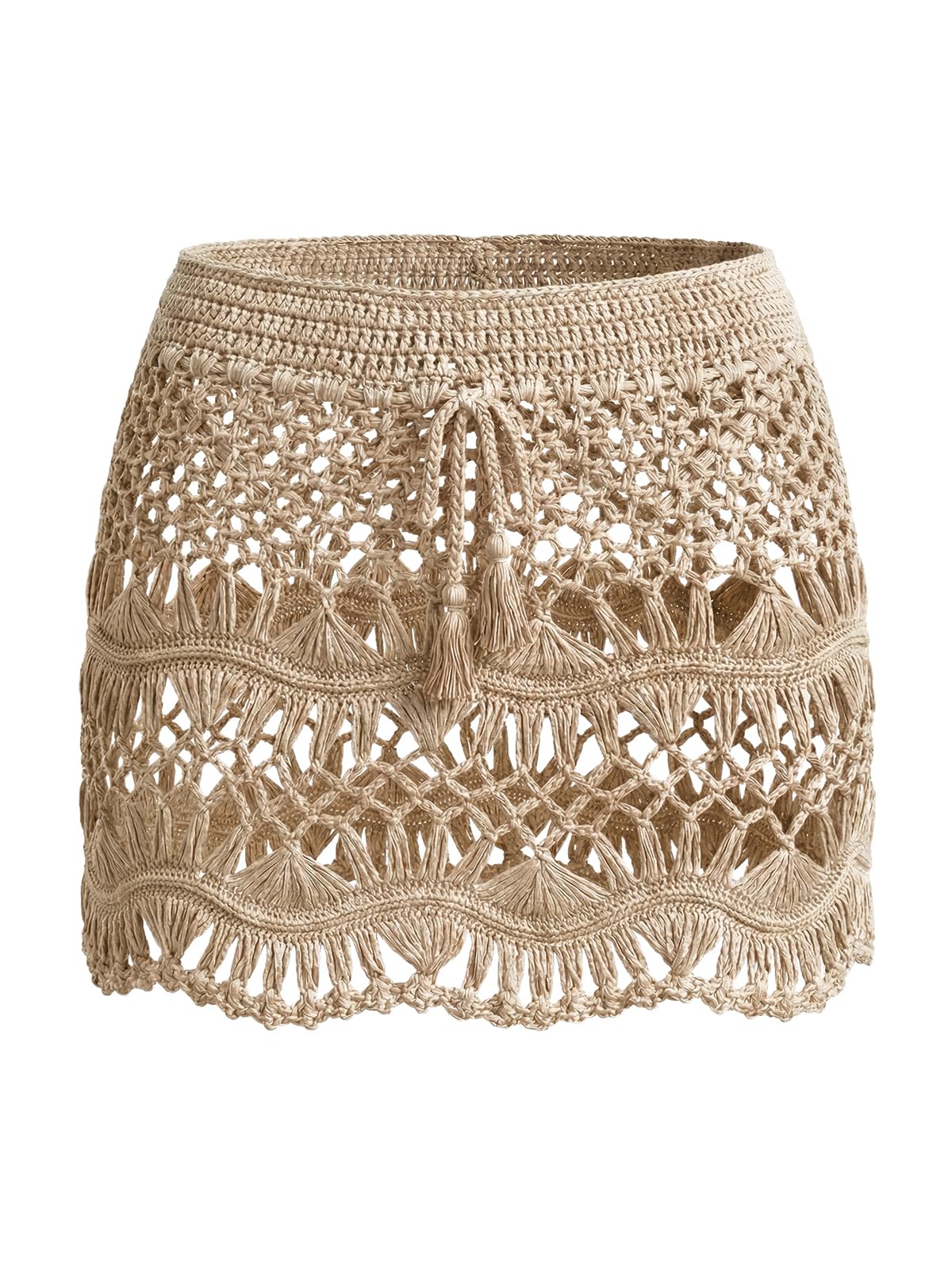 CUPSHE Womens Cover Up Skirt Crochet Mini Beach Skirt