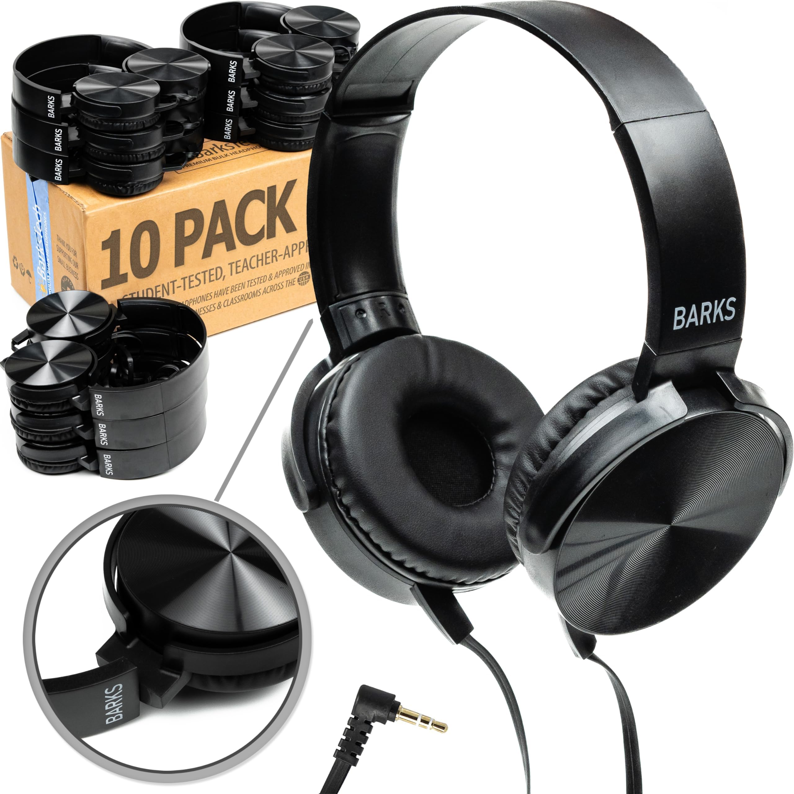 Barks Classroom Headphones (10 Pack) OnEar Premium