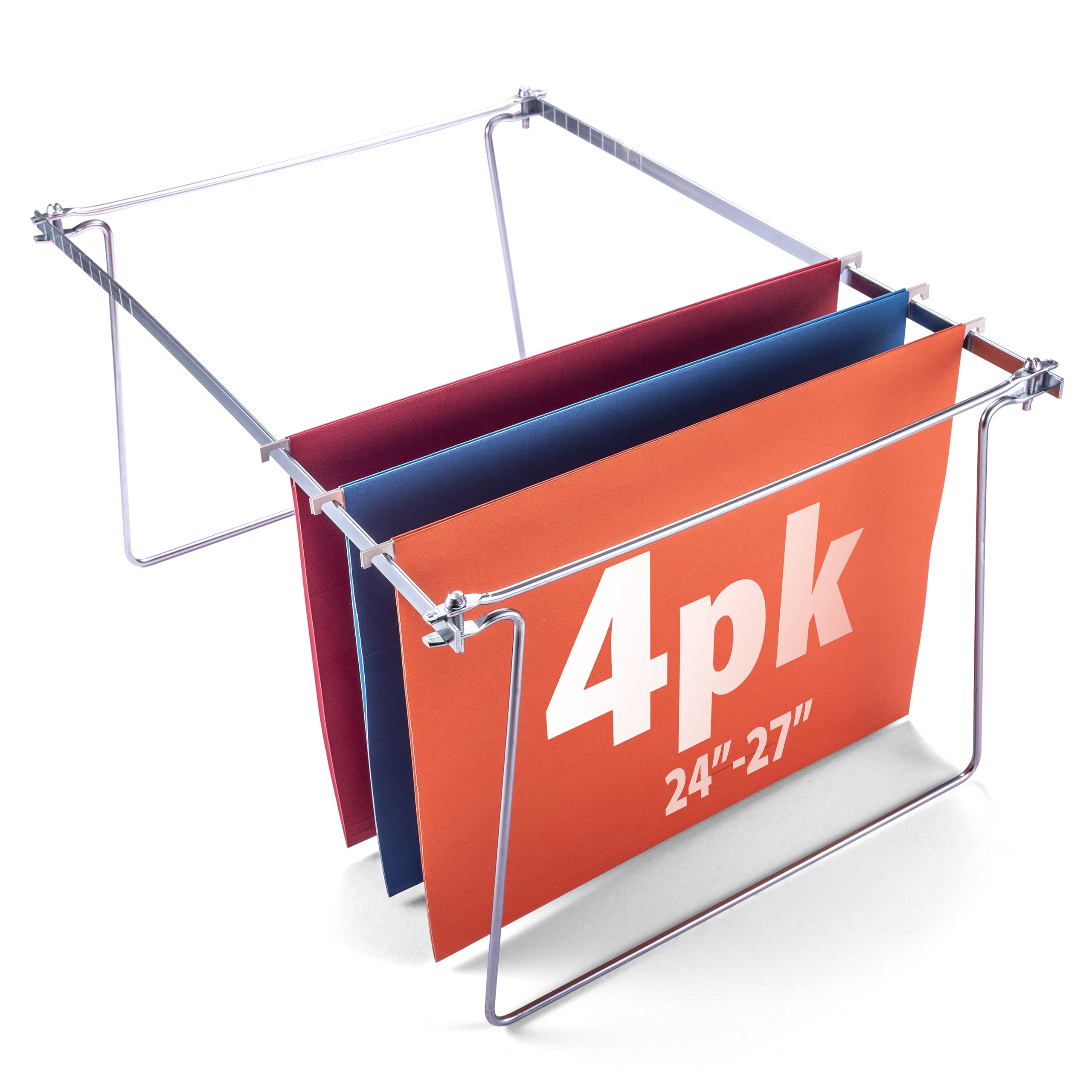 Officemate Hanging File Frame, 24-27, Letter Size, Steel, 4 Sets (91965)