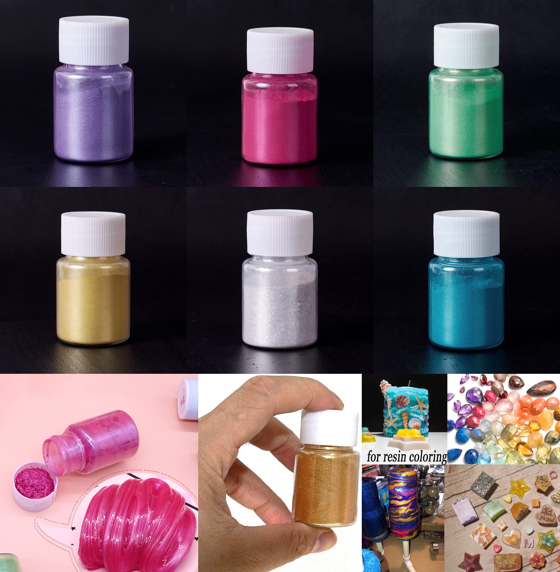 Kit Resina UV para Principiantes con Lámpara + Moldes silicona + Tintes Líquidos 15 Colores + Purpurinas 6 Colores para Hacer Joyas, Set Resina UV Dura Transparente con Herramientas para Manualidades