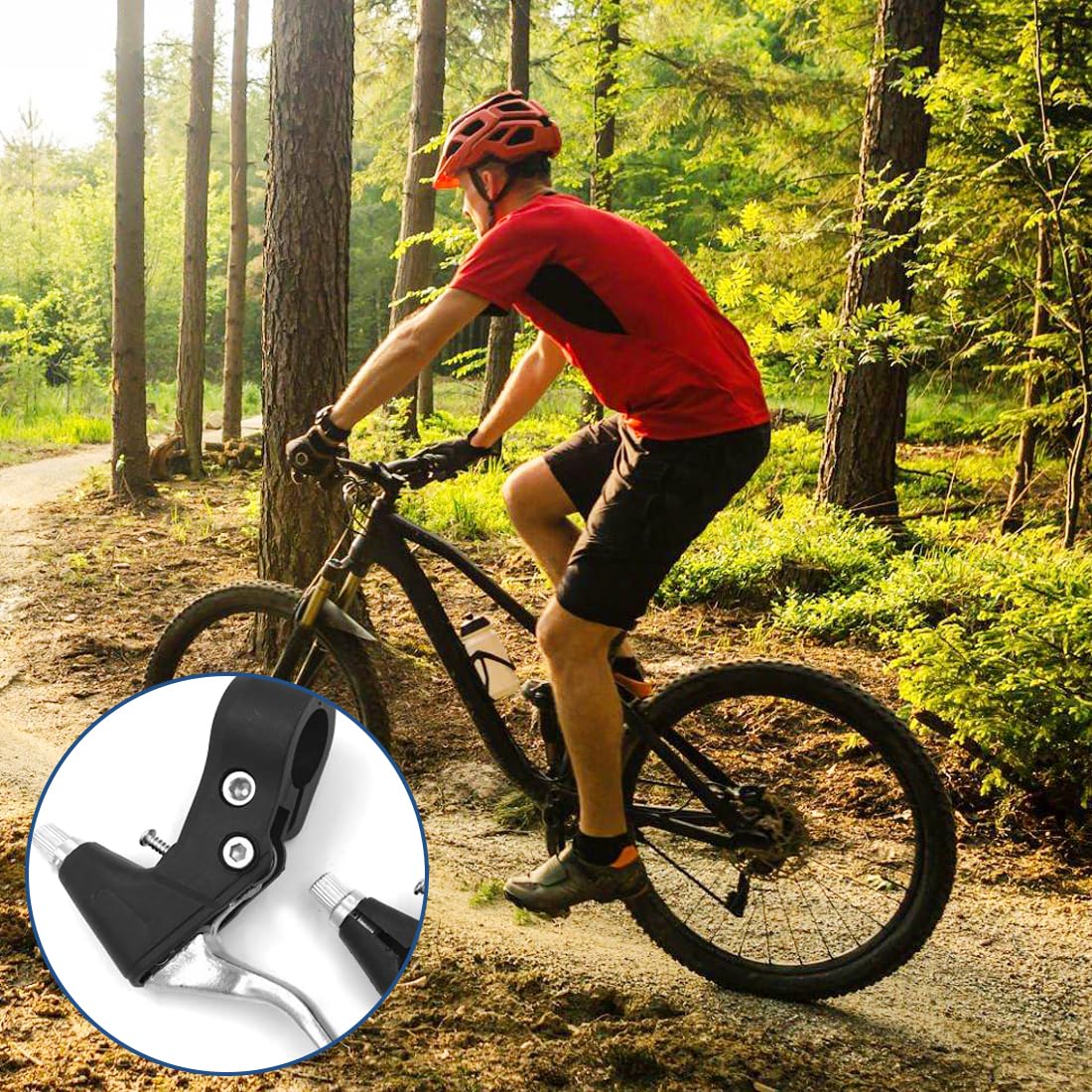 Coppia Leve Freno A Mano Per Mountain Bike, Freni A V, Diametro 22,2 Mm, Vari Colori